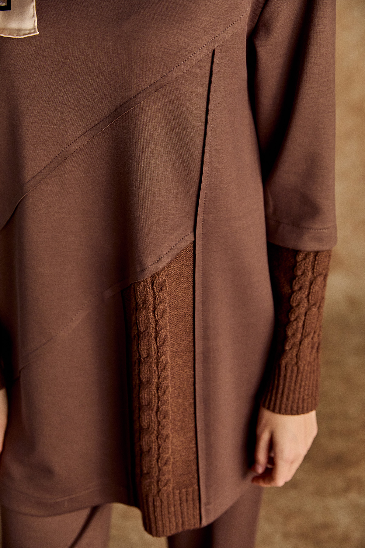 Örme Kumaş Detaylı İkili Takım