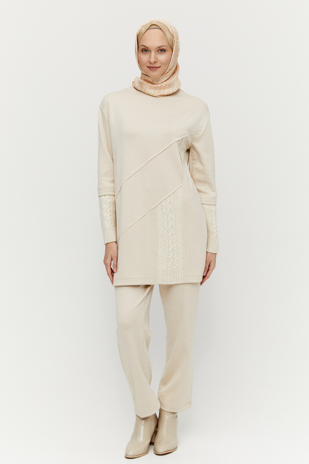 Örme Kumaş Detaylı İkili Takım