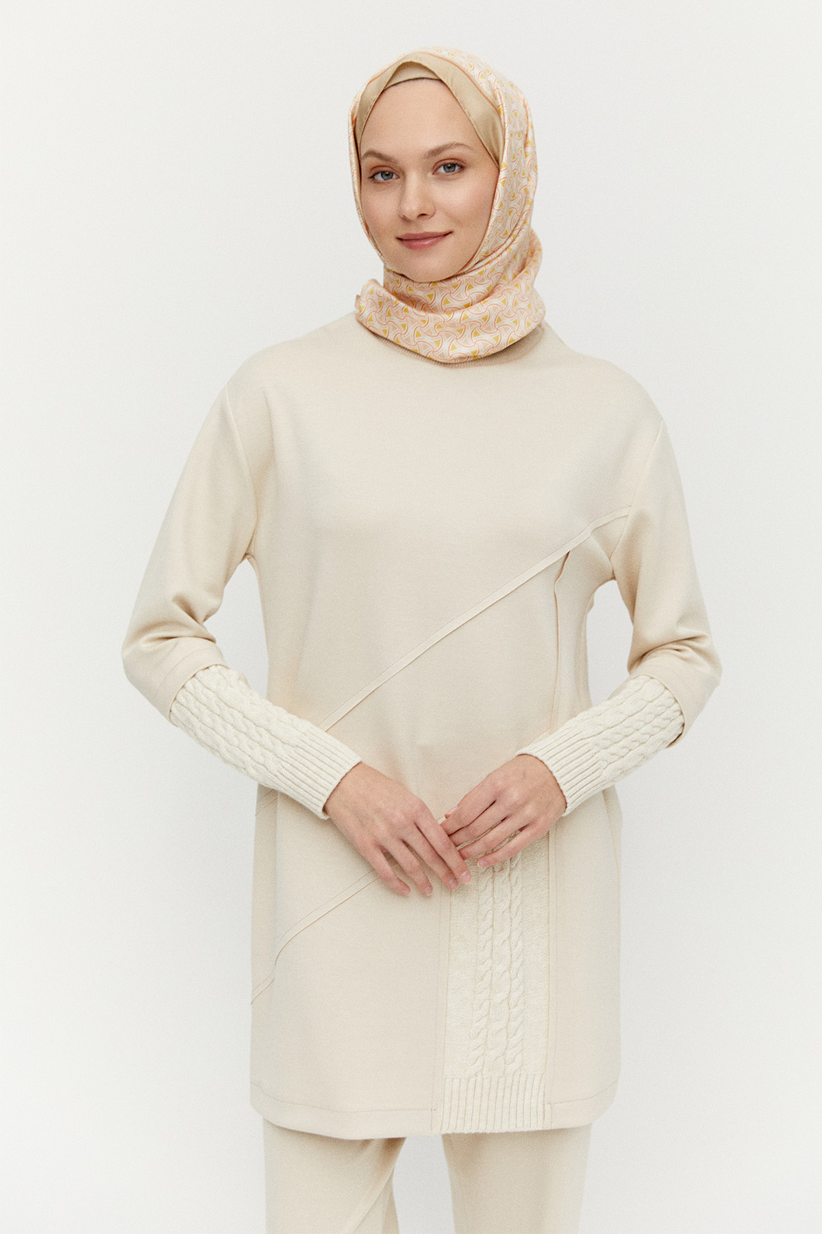 Örme Kumaş Detaylı İkili Takım