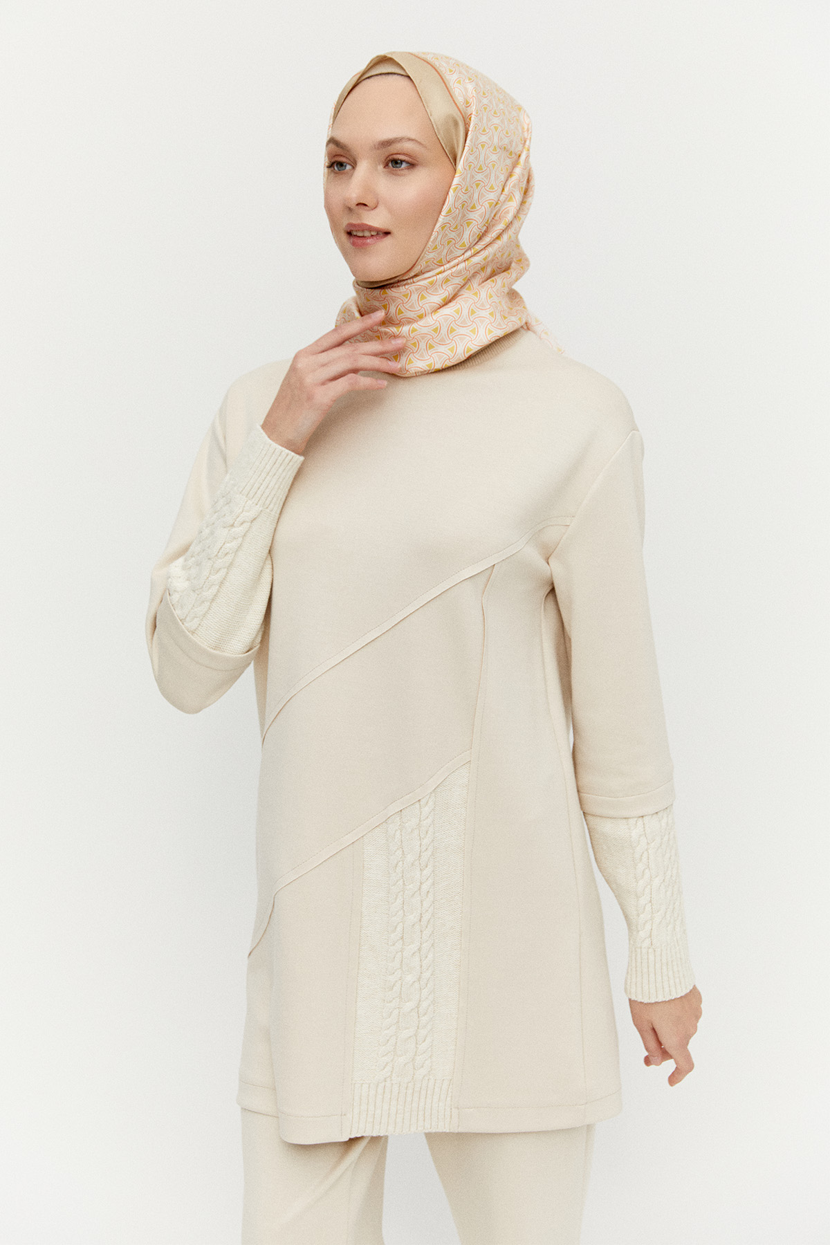 Örme Kumaş Detaylı İkili Takım