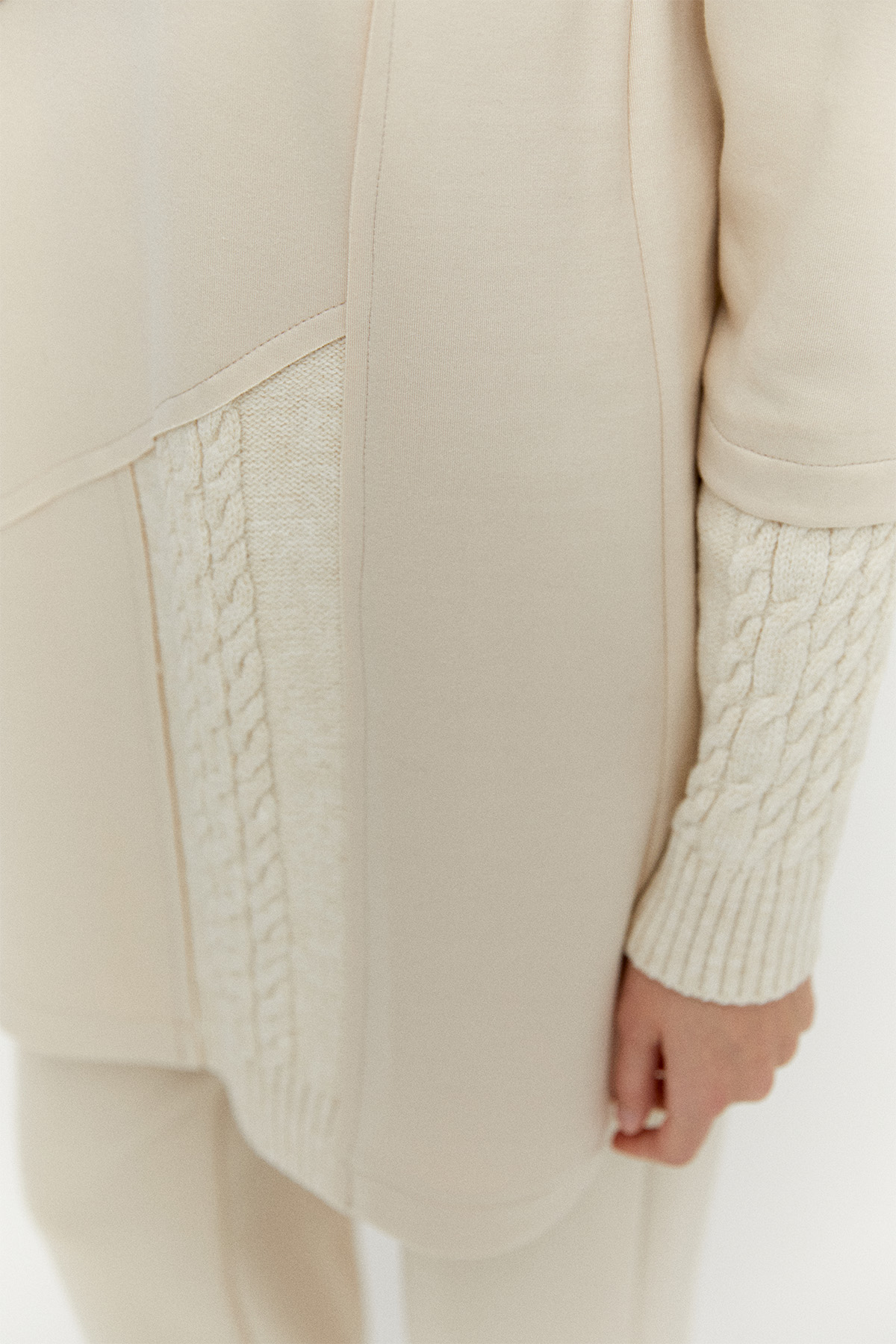 Örme Kumaş Detaylı İkili Takım