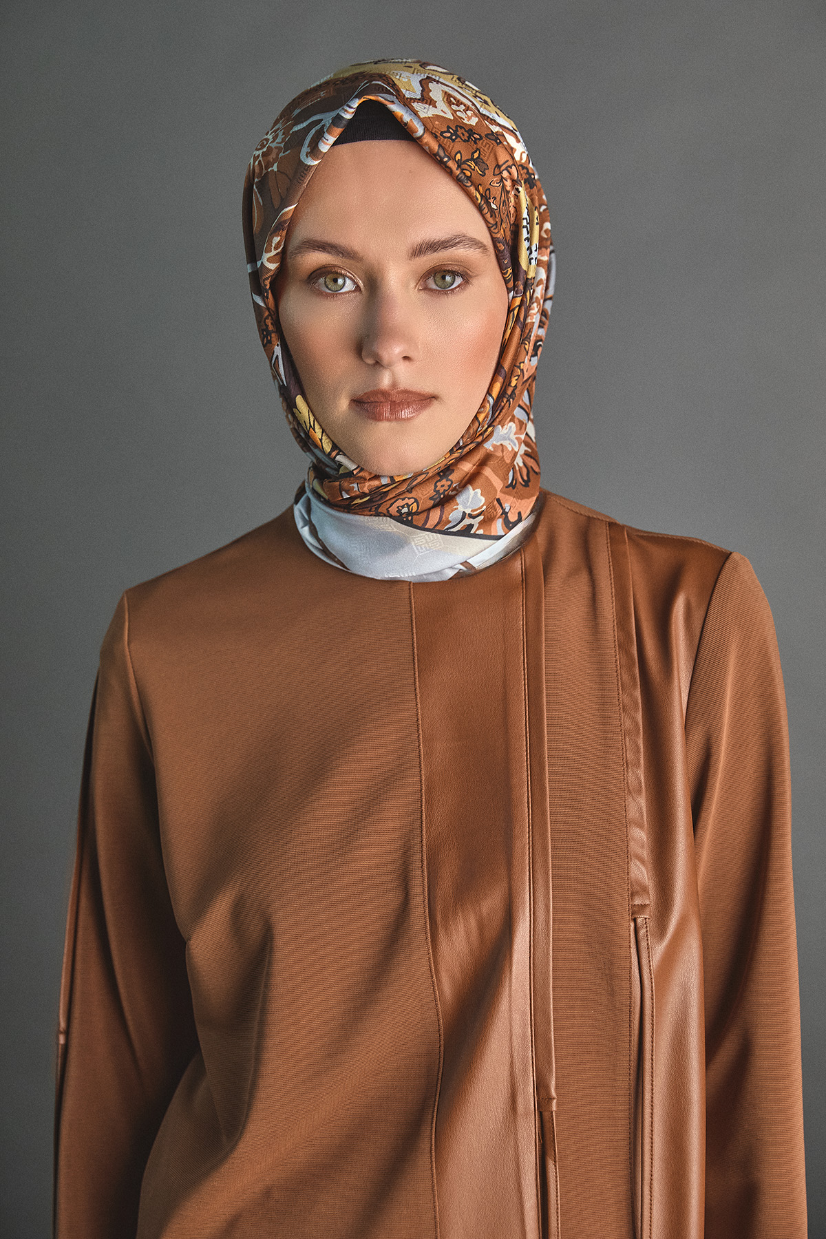 Deri Kombinli Şeritli İkili Takım