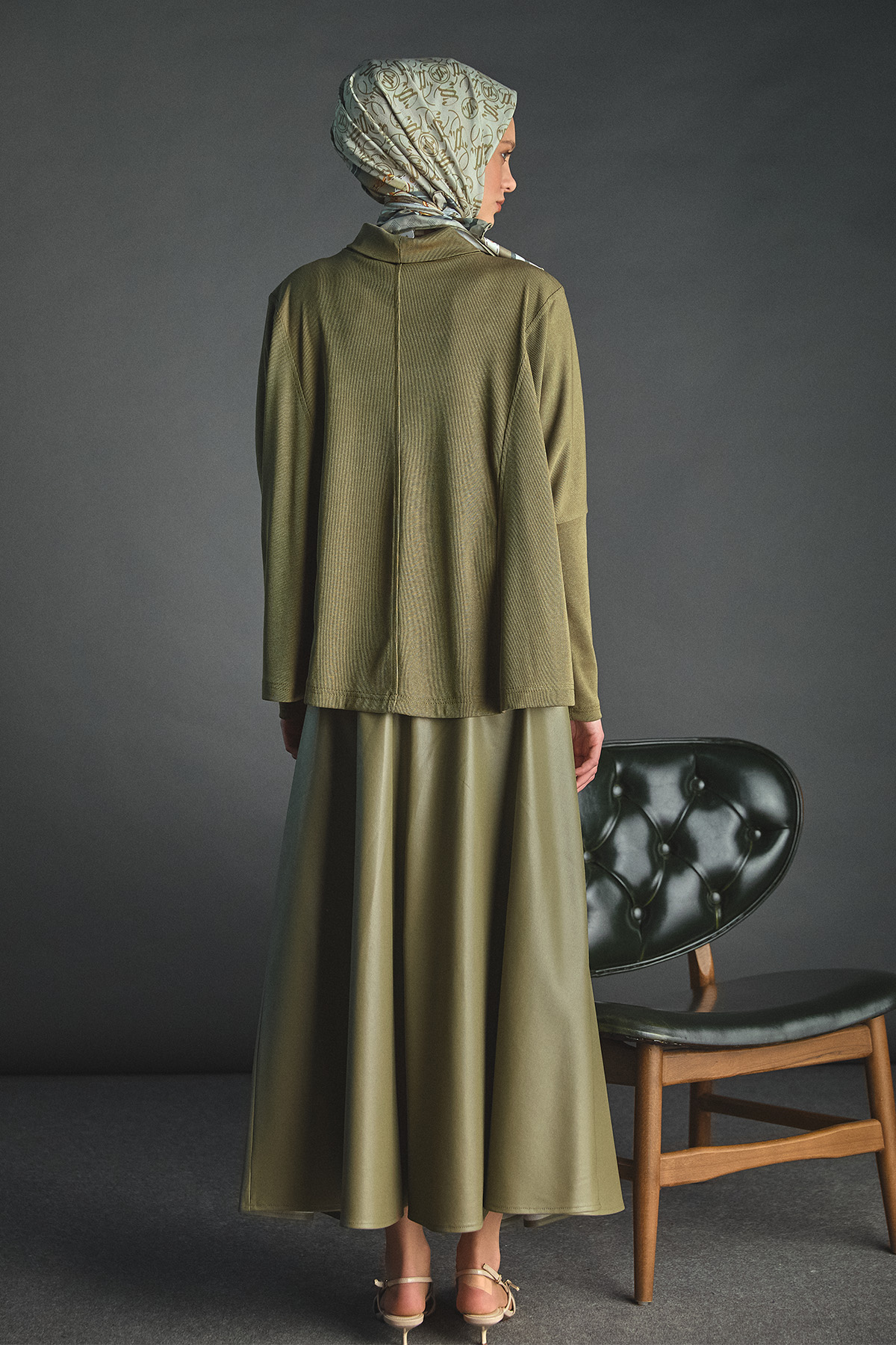 Suni Deri Garnili İkili Takım