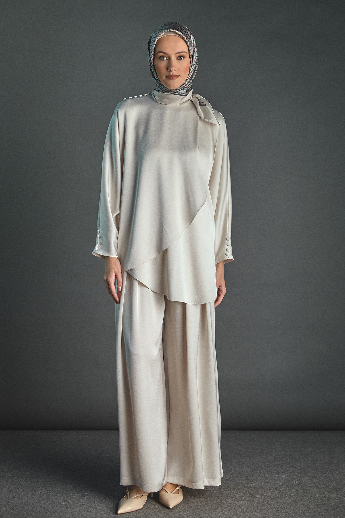 Anvelop Kesim İkili Saten Takım