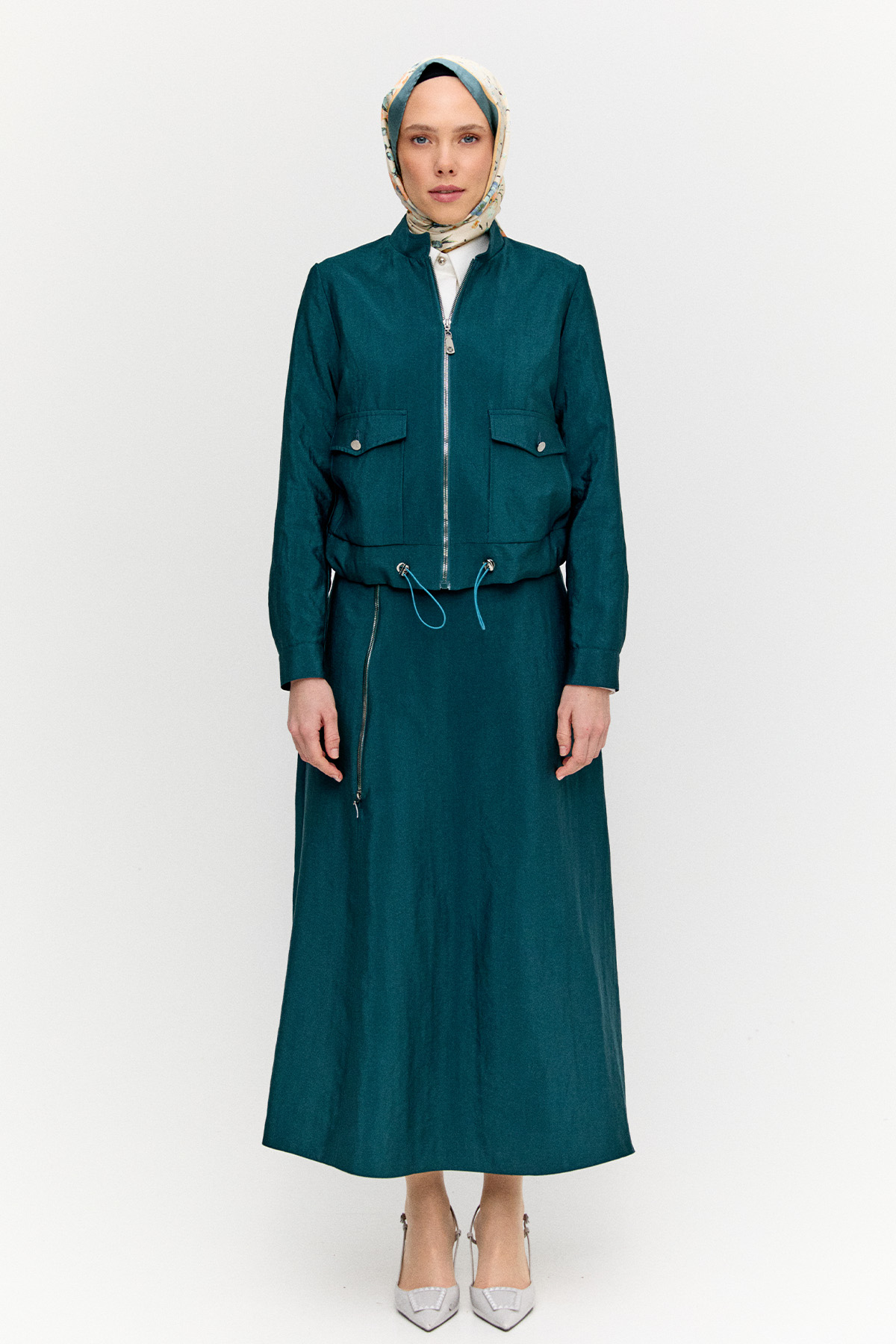 Fermuar Detaylı İkili Takım, Tesettür Giyim