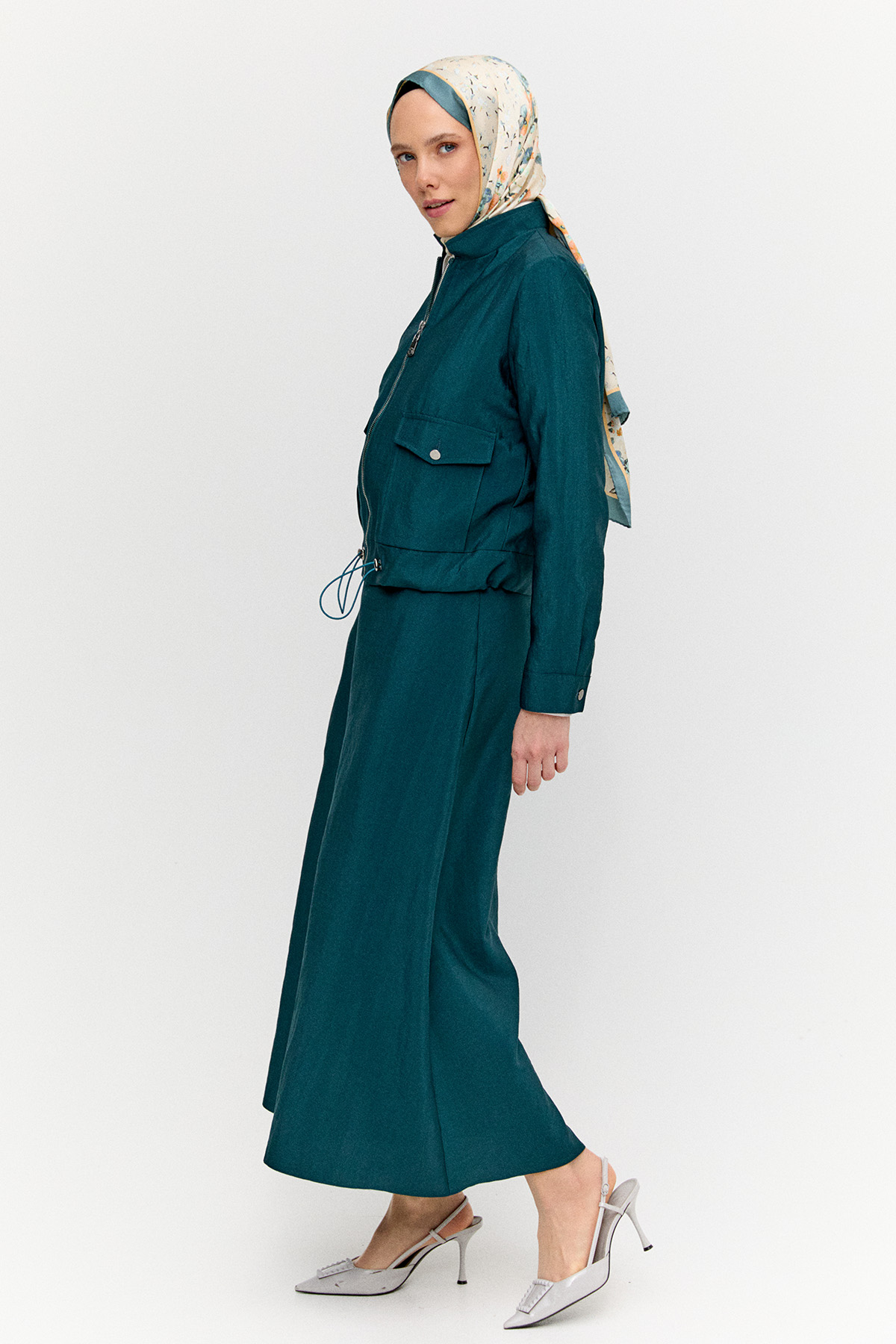 Fermuar Detaylı İkili Takım, Tesettür Giyim