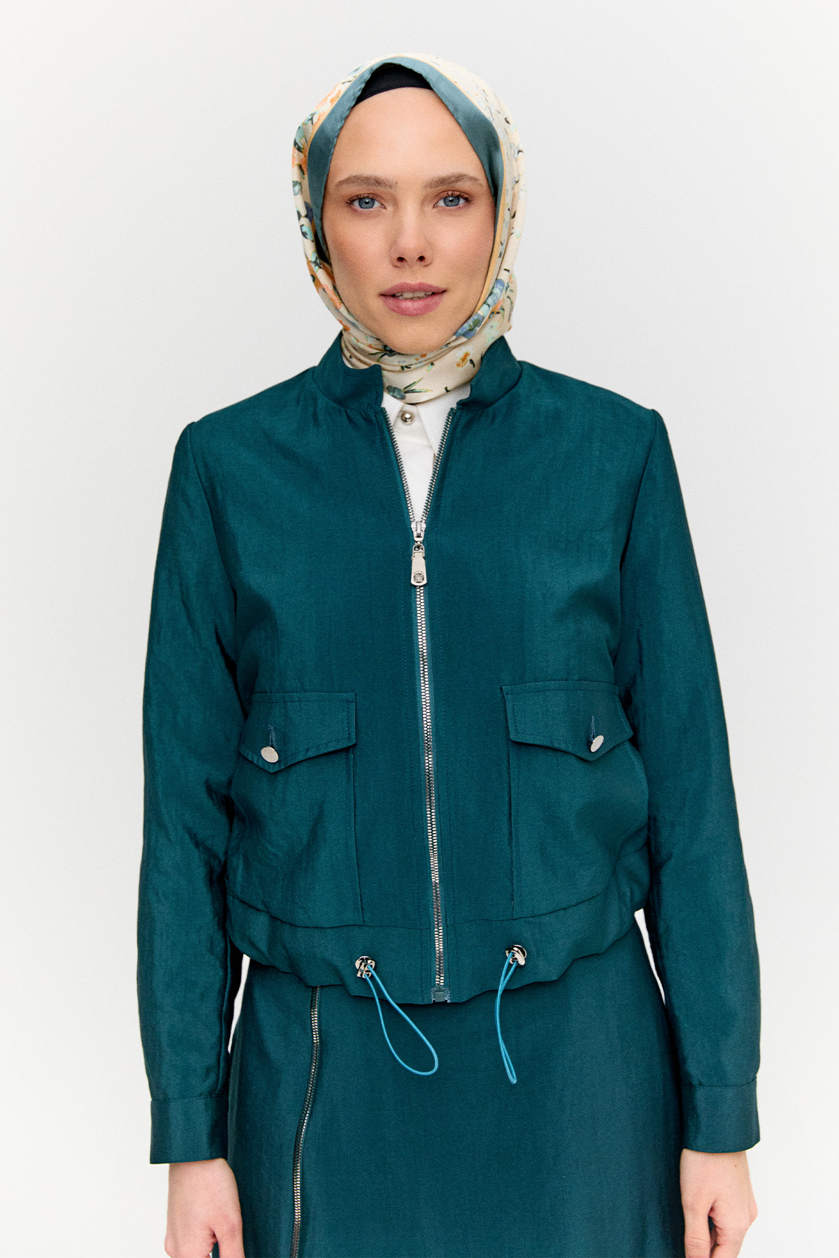 Fermuar Detaylı İkili Takım, Tesettür Giyim