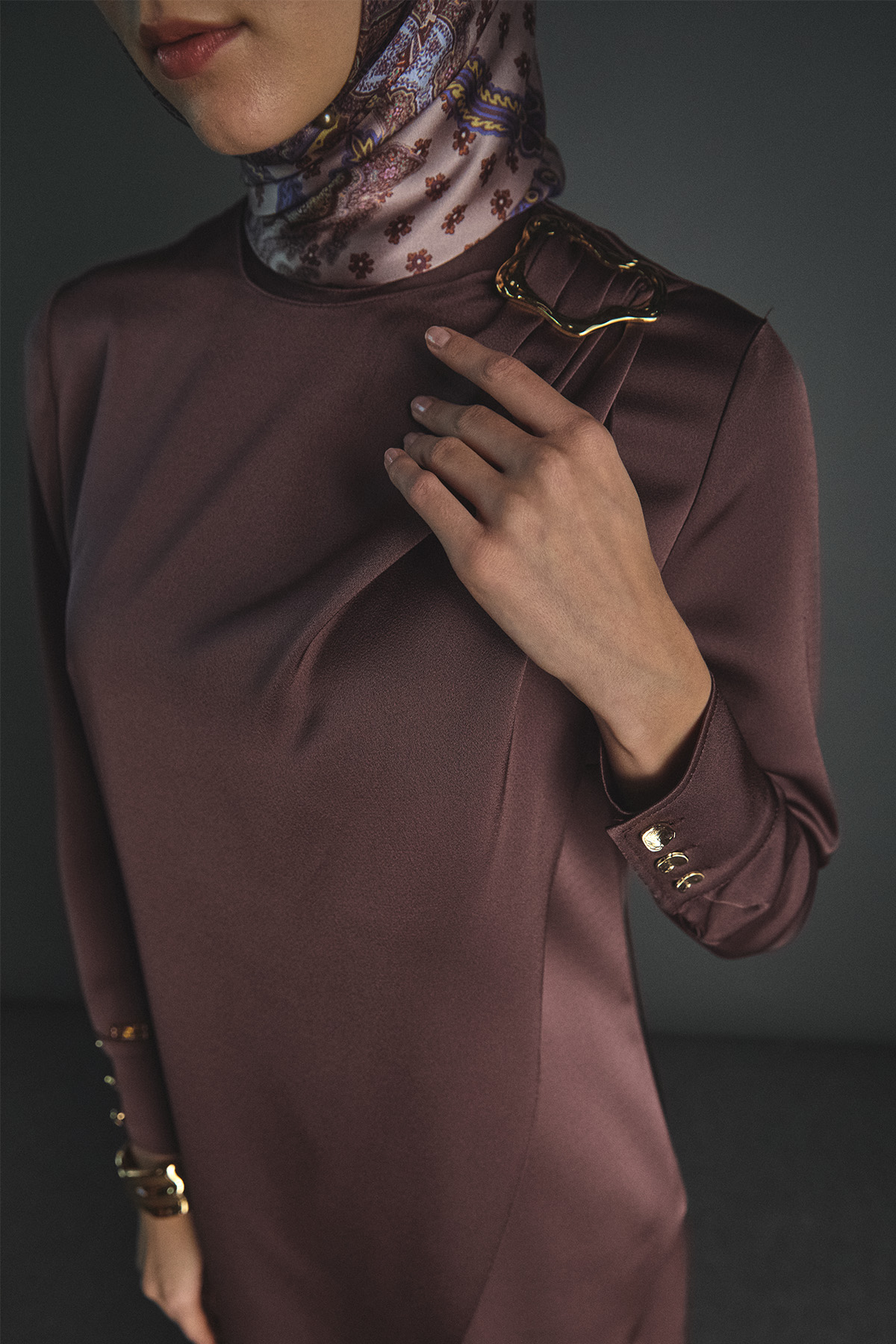 Asimetrik İkili Saten Takım