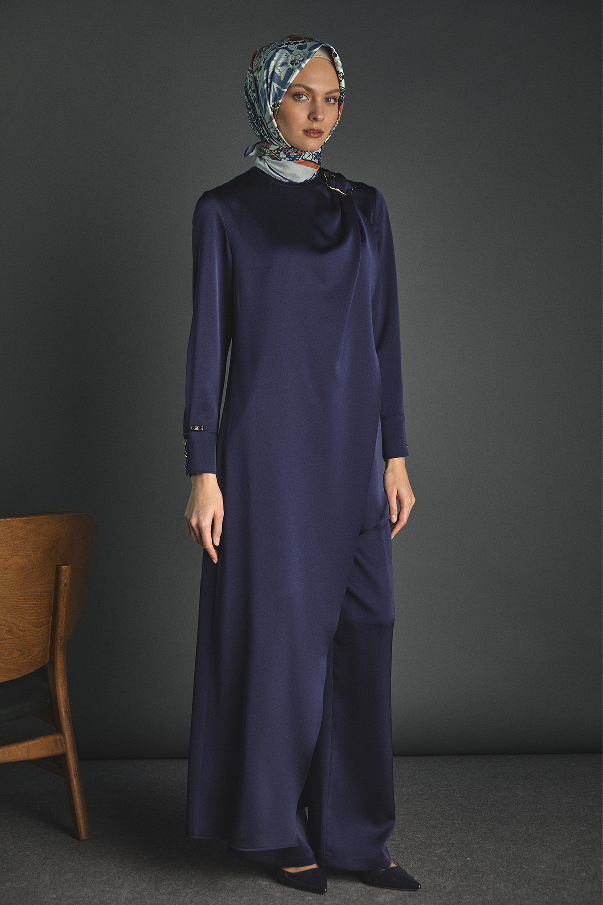 Asimetrik İkili Saten Takım