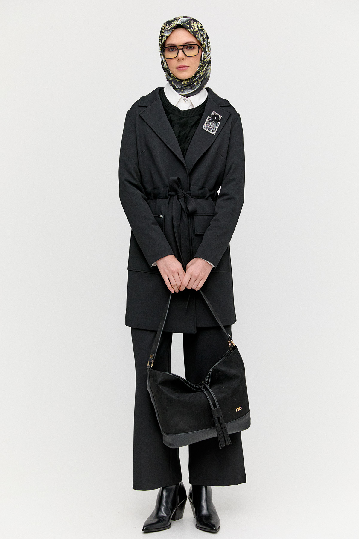 Köprü Kuşaklı Kargo Cepli İkili Takım, Tesettür Giyim