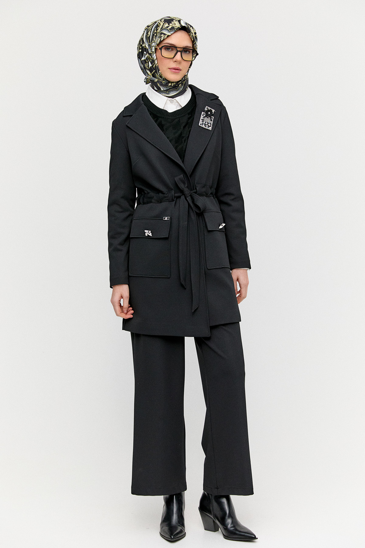 Köprü Kuşaklı Kargo Cepli İkili Takım, Tesettür Giyim