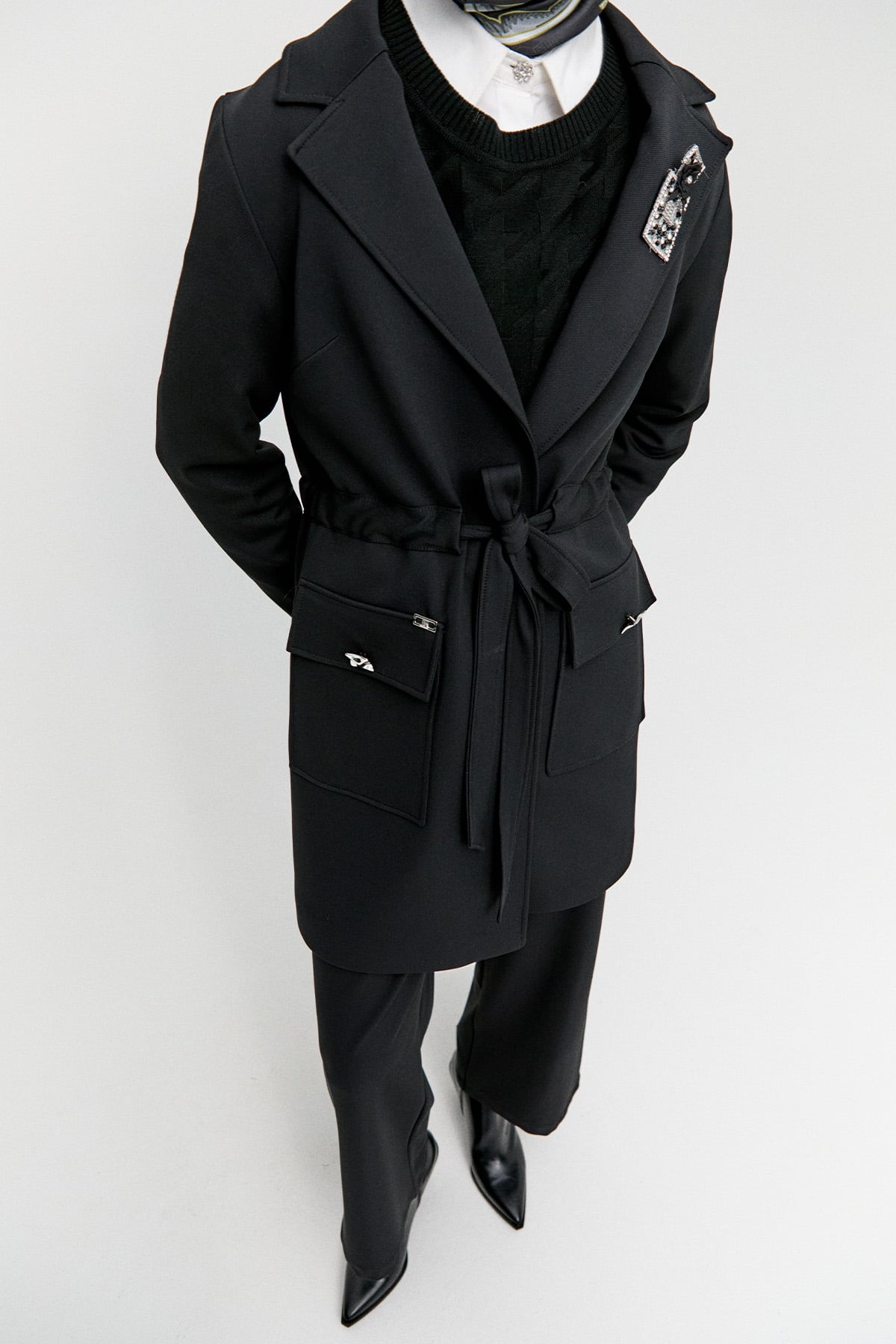 Köprü Kuşaklı Kargo Cepli İkili Takım, Tesettür Giyim