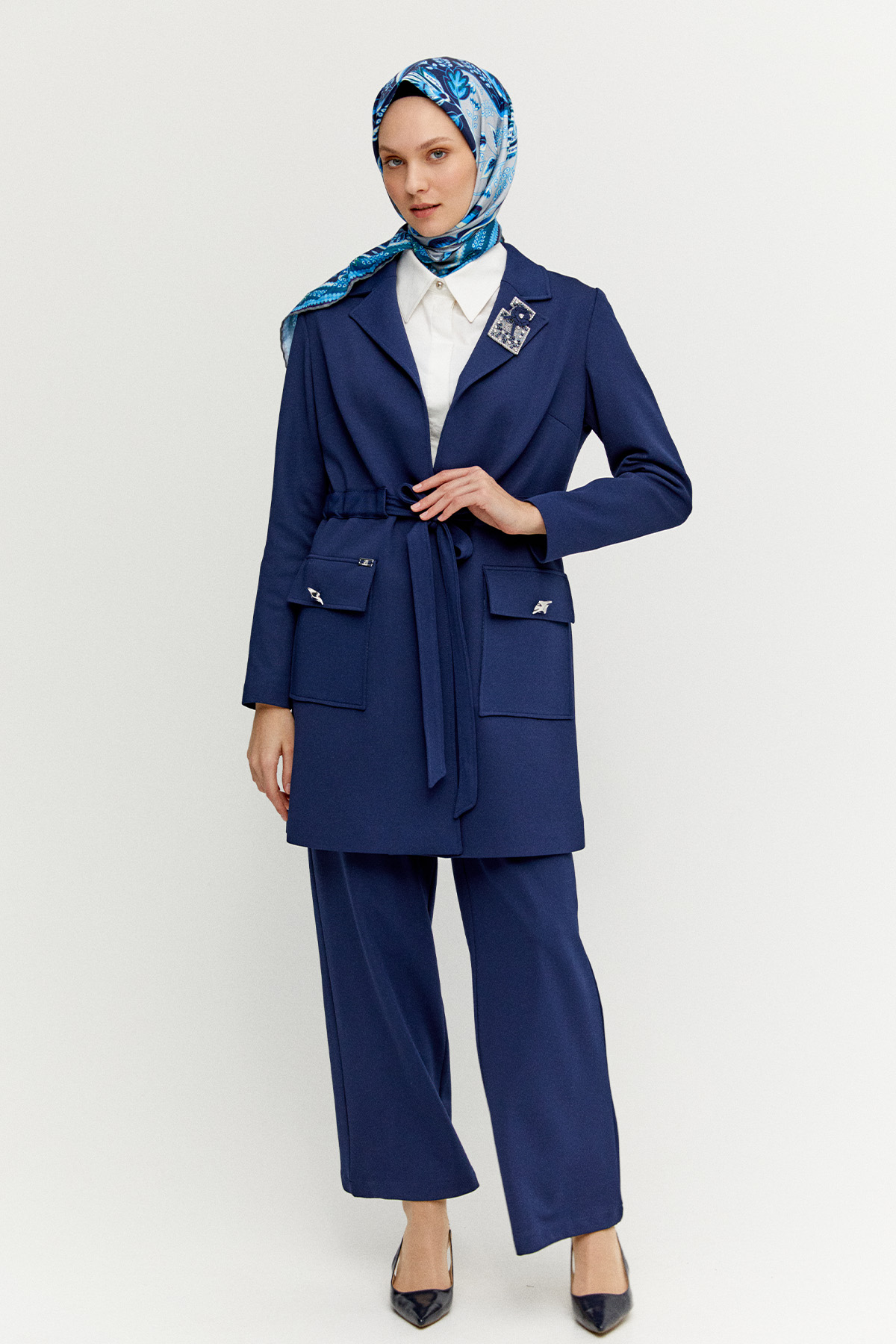 Köprü Kuşaklı Kargo Cepli İkili Takım, Tesettür Giyim
