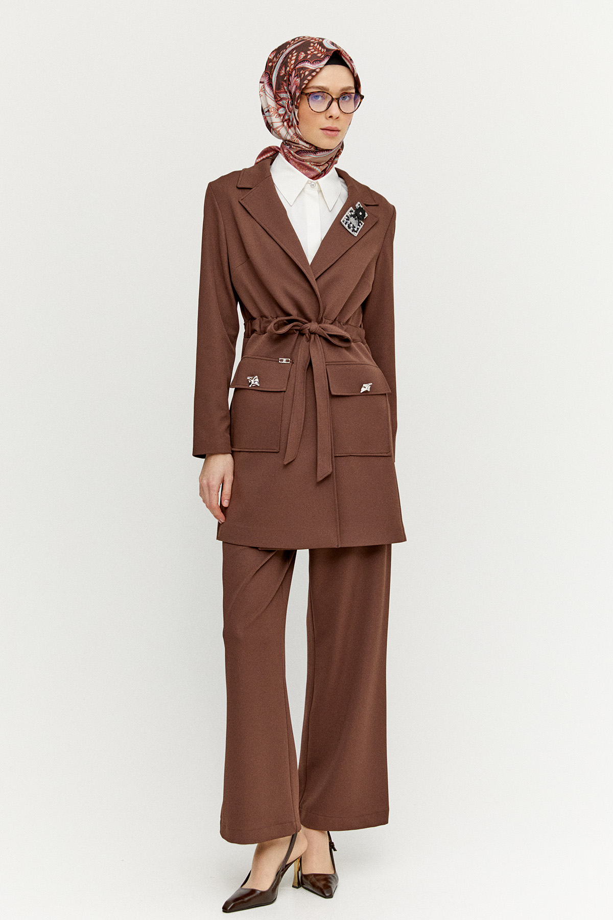 Köprü Kuşaklı Kargo Cepli İkili Takım, Tesettür Giyim