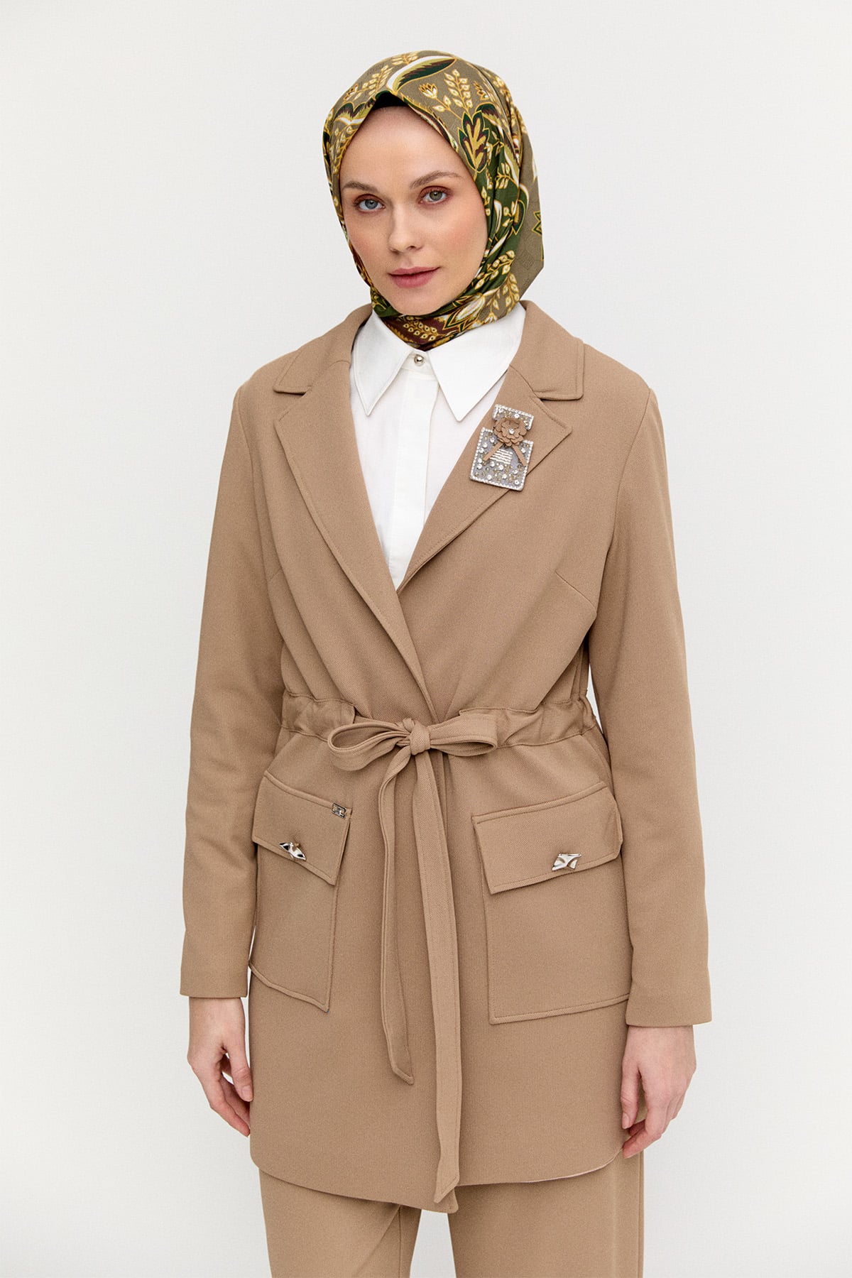 Köprü Kuşaklı Kargo Cepli İkili Takım, Tesettür Giyim