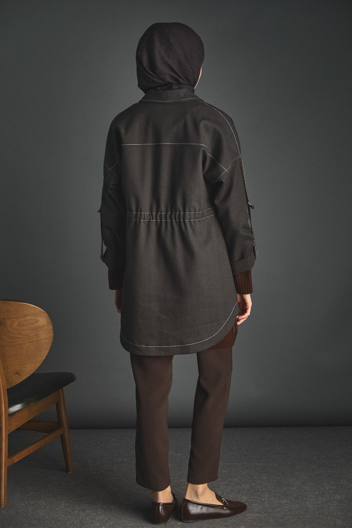 Spor Dikişli Gabardin Kap