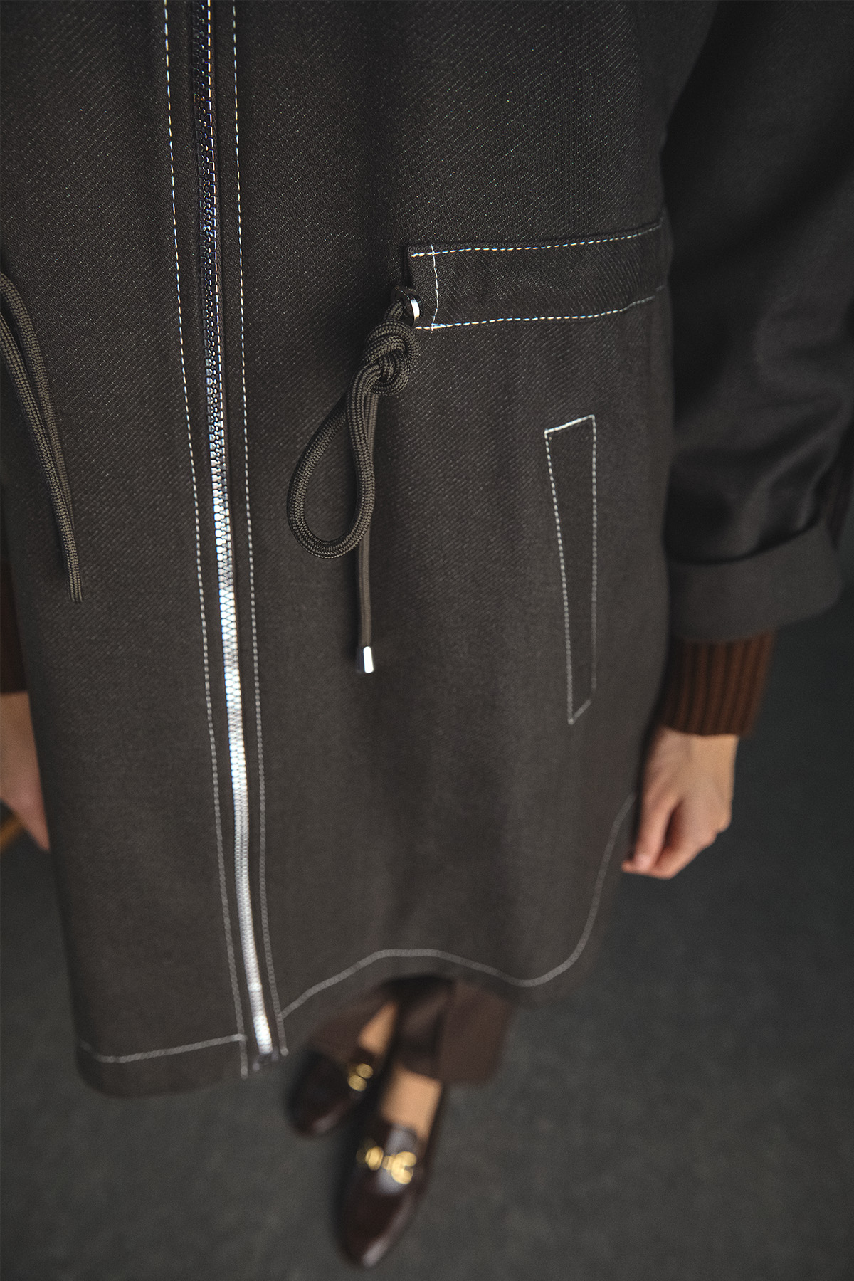 Spor Dikişli Gabardin Kap