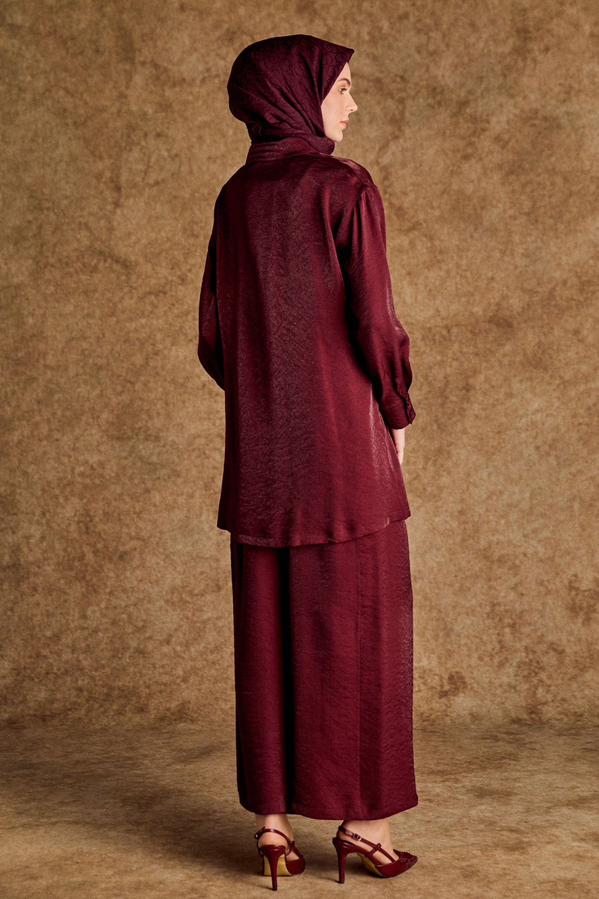 Düğmeli Jakarlı İkili Takım