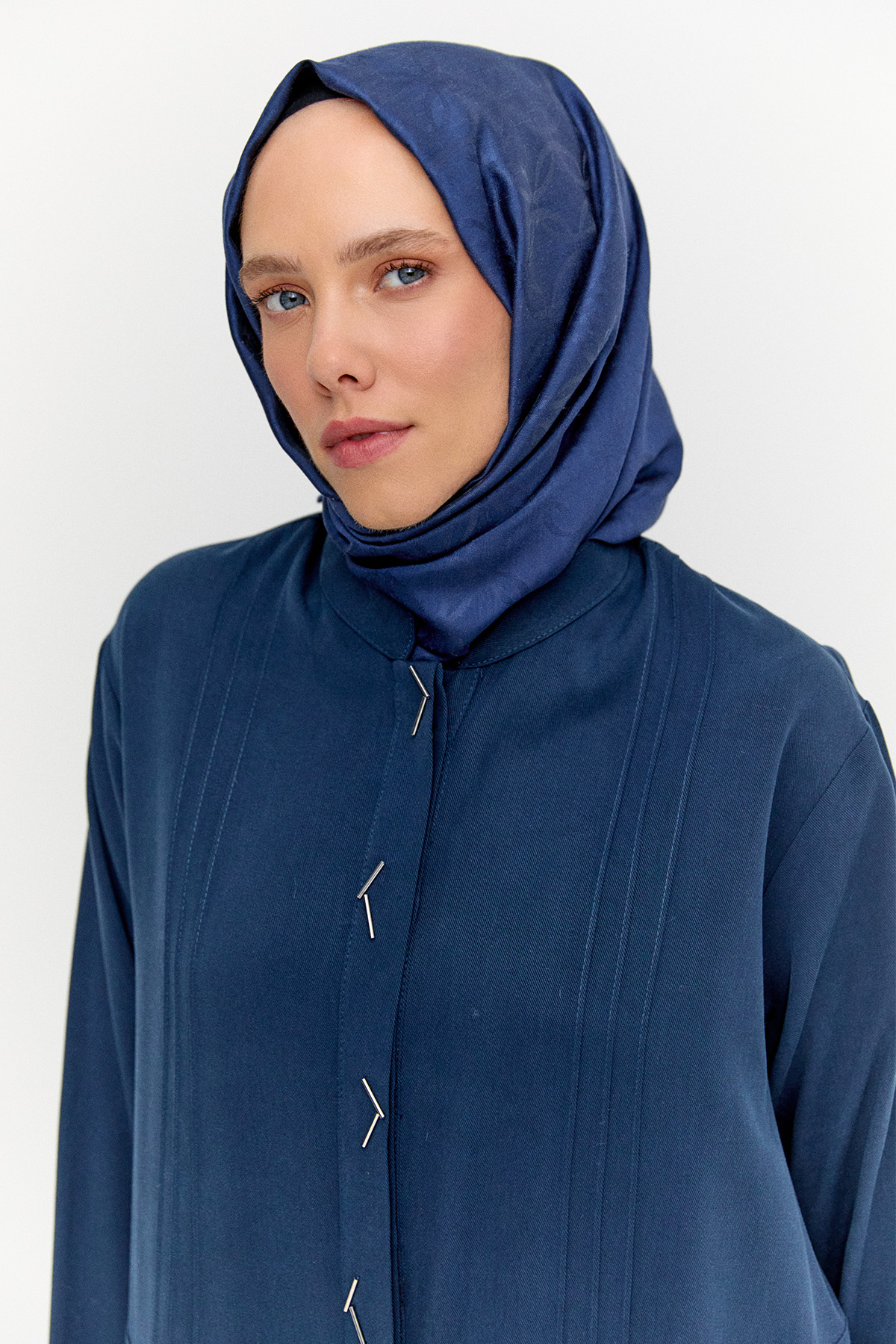 Boncuk Detaylı Nervürlü Tunik, Tesettür Giyim