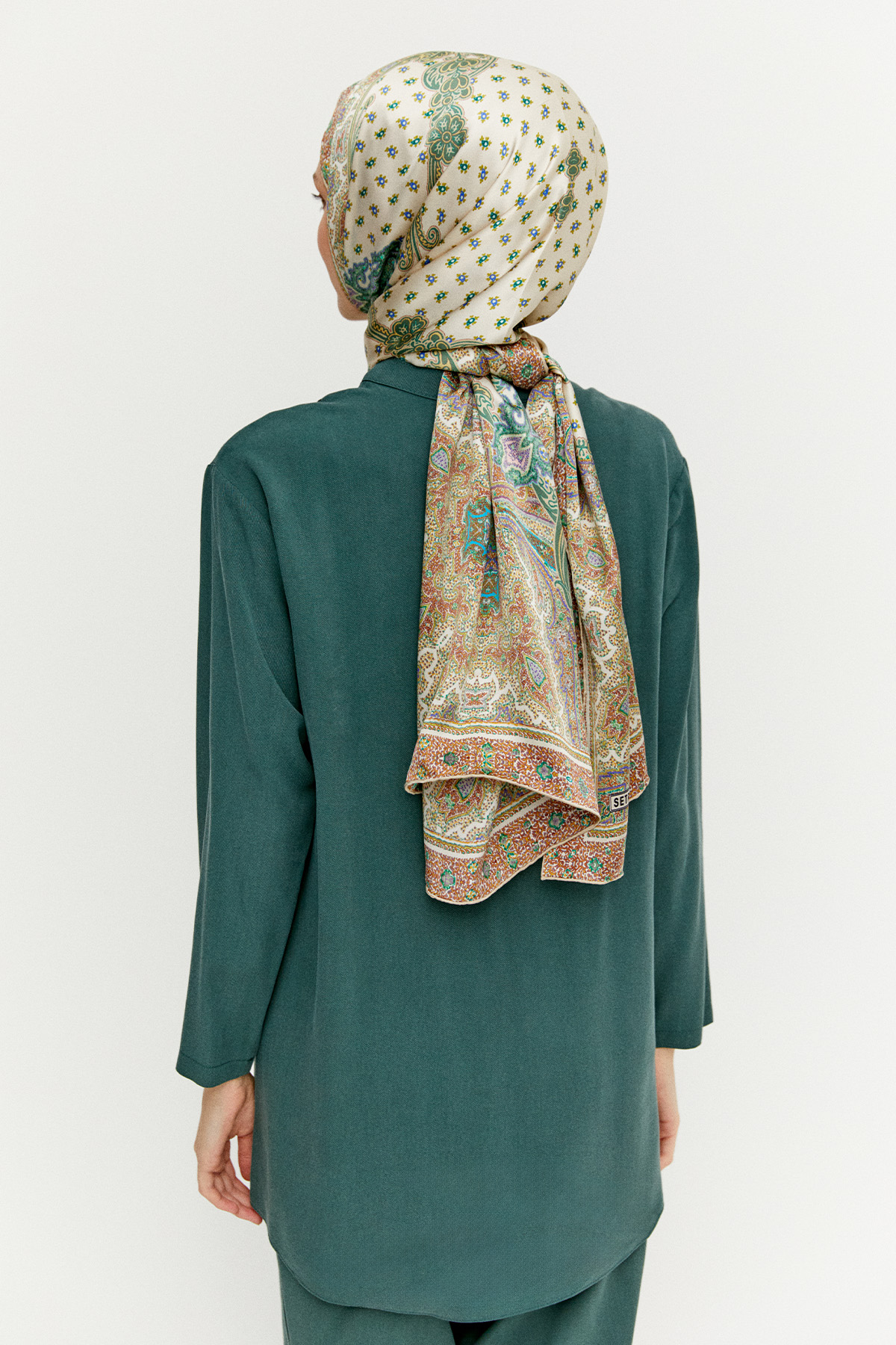 Boncuk Detaylı Nervürlü Tunik, Tesettür Giyim