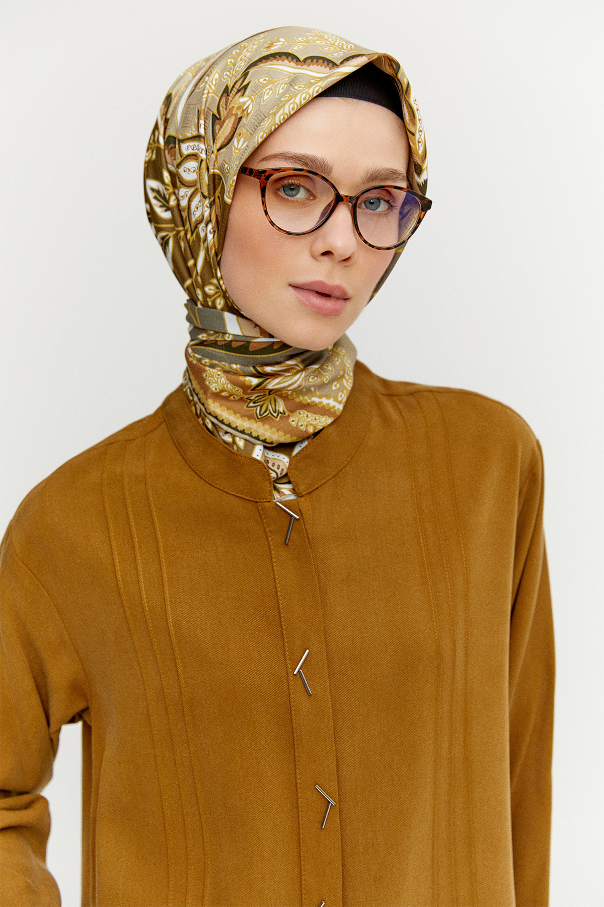 Boncuk Detaylı Nervürlü Tunik, Tesettür Giyim