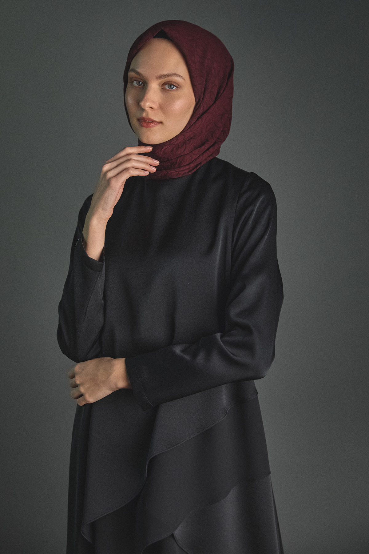 Asimetrik Tunikli Saten İkili Takım