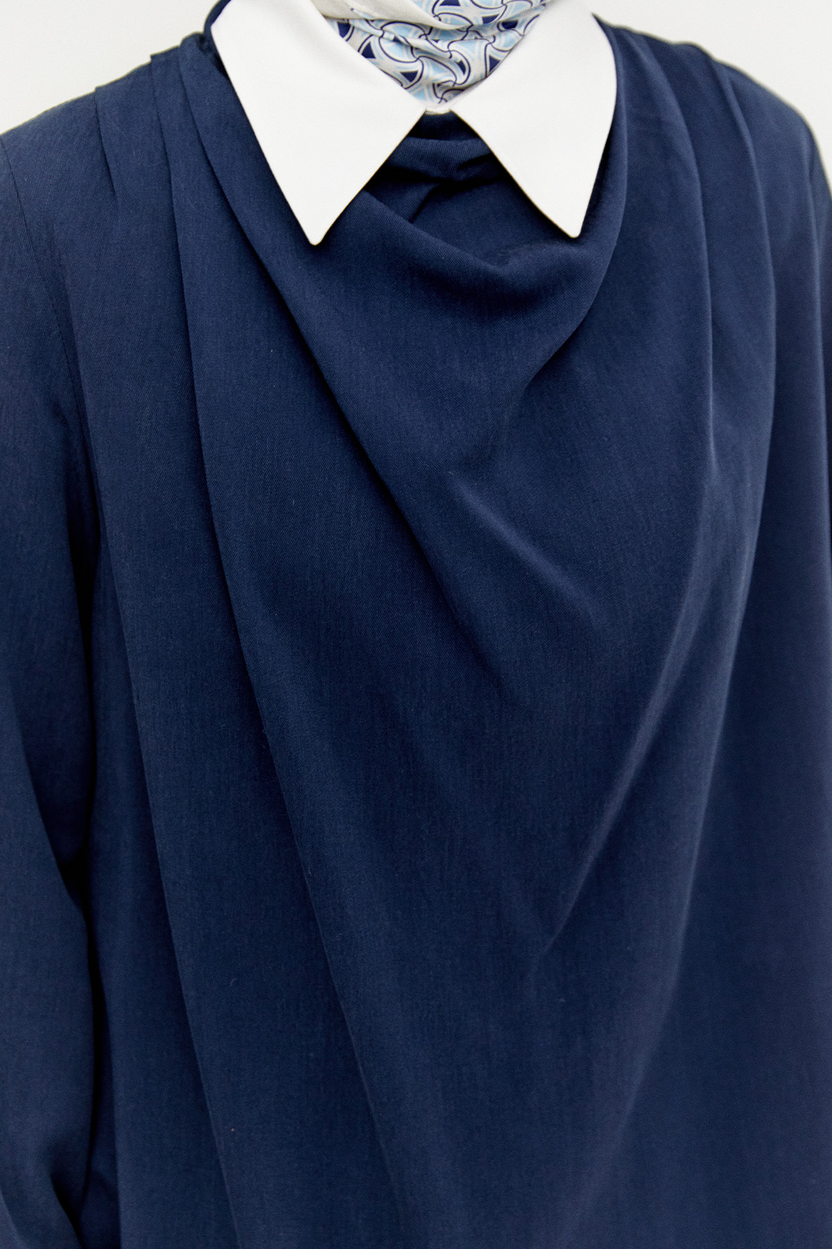 Degaje Yaka Tunik Pantolon Etek İkili Takım