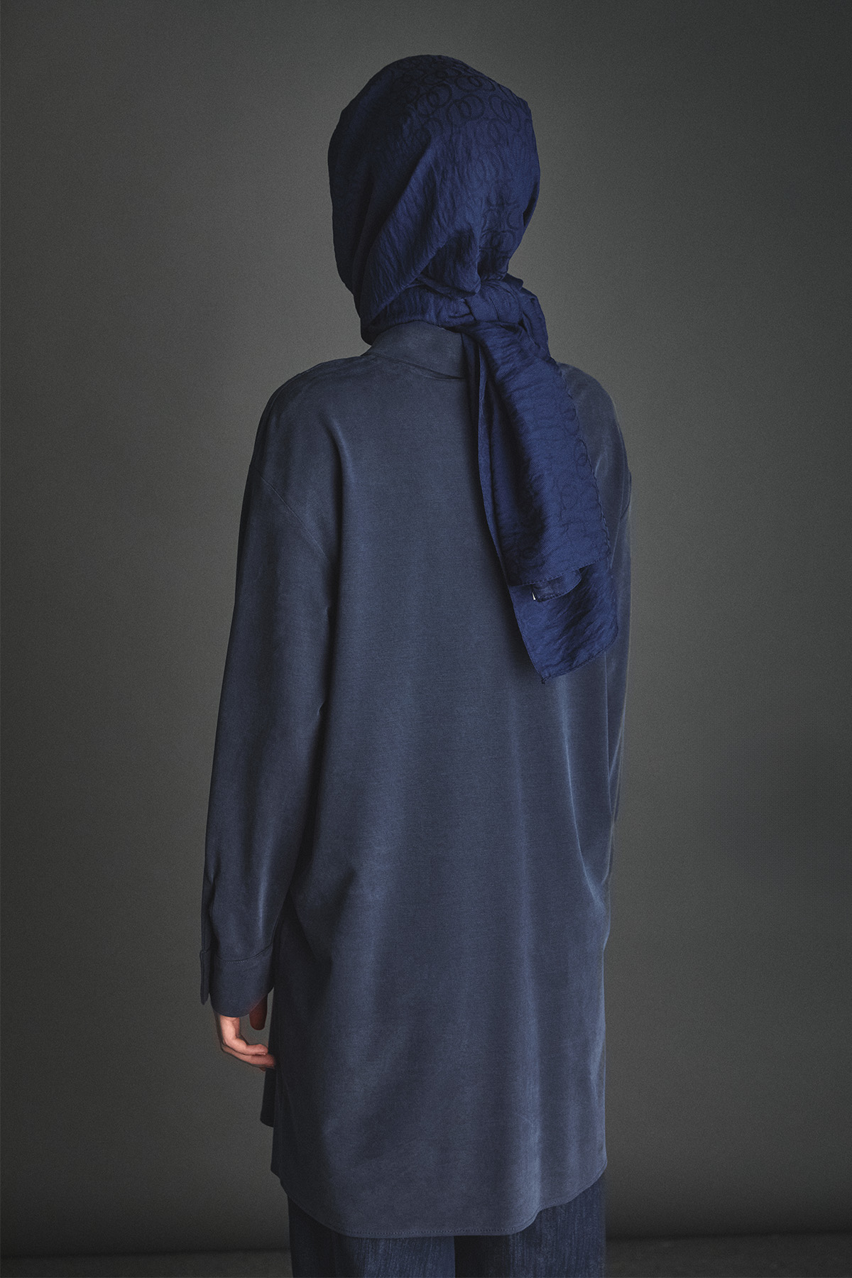 Spor Dikiş Gizli Patlı Lyocell Tunik