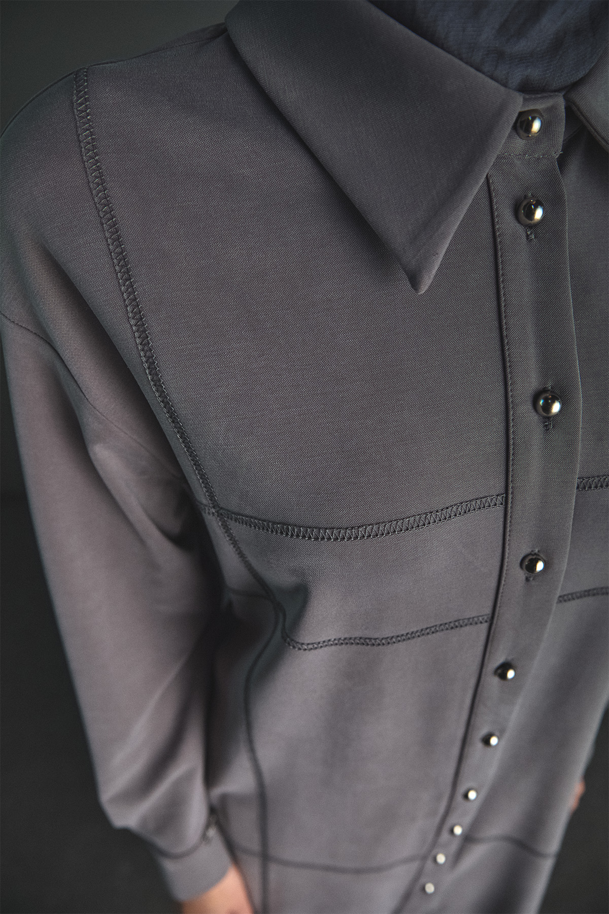 Spor Dikiş Gizli Patlı Lyocell Tunik