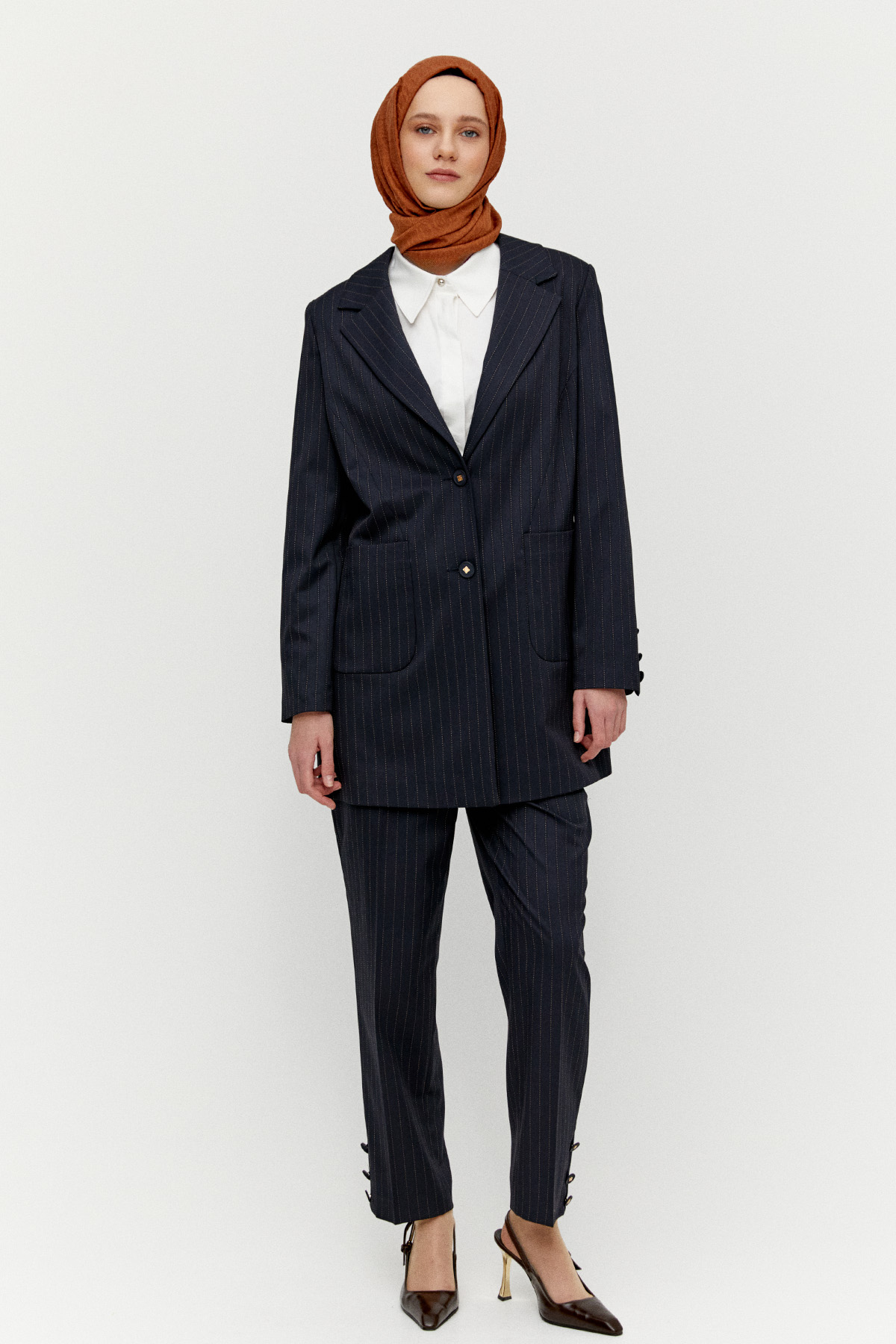 Çizgili Klasik İkili Takım