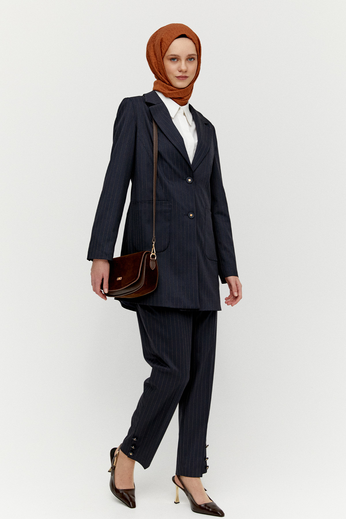 Çizgili Klasik İkili Takım