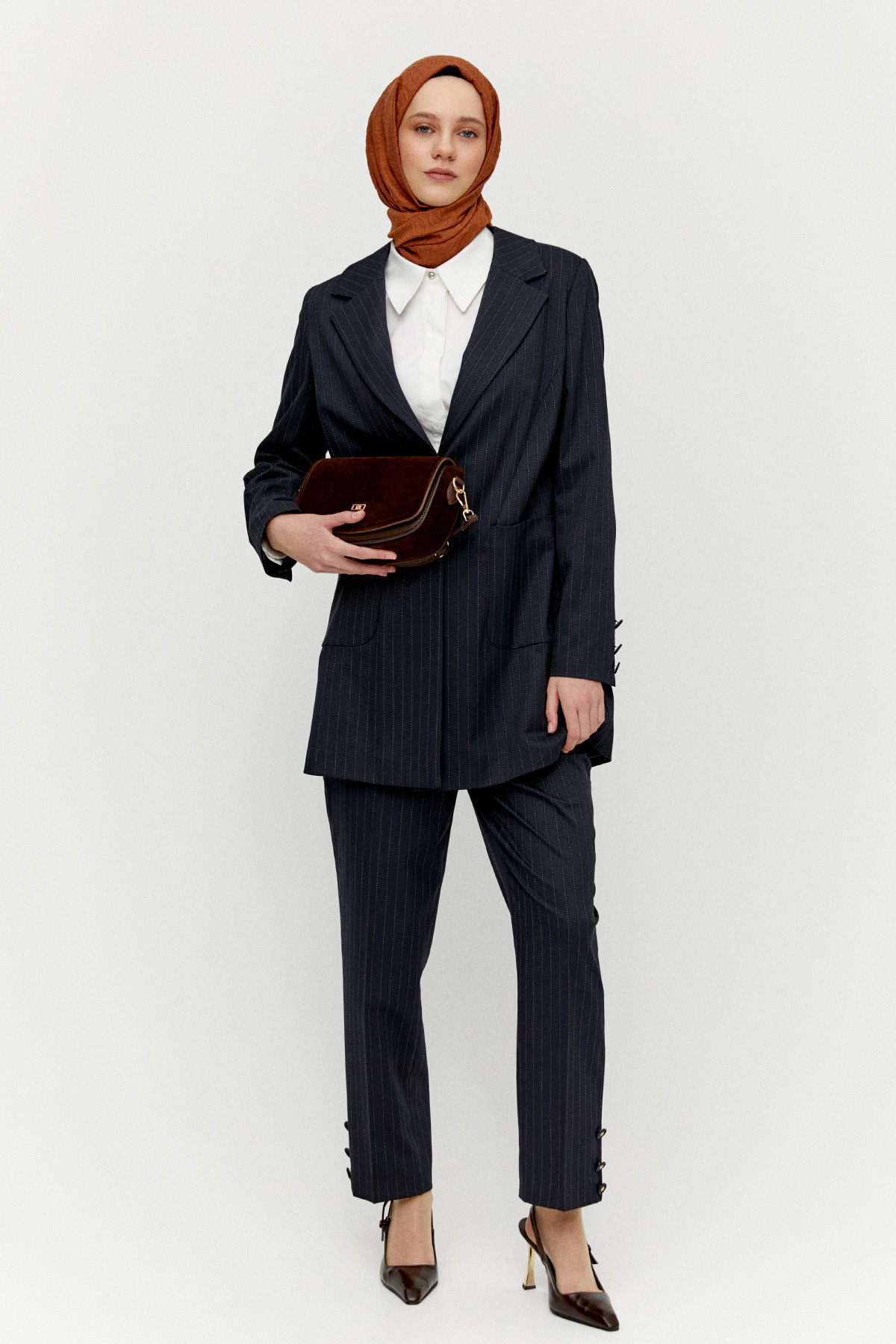 Çizgili Klasik İkili Takım