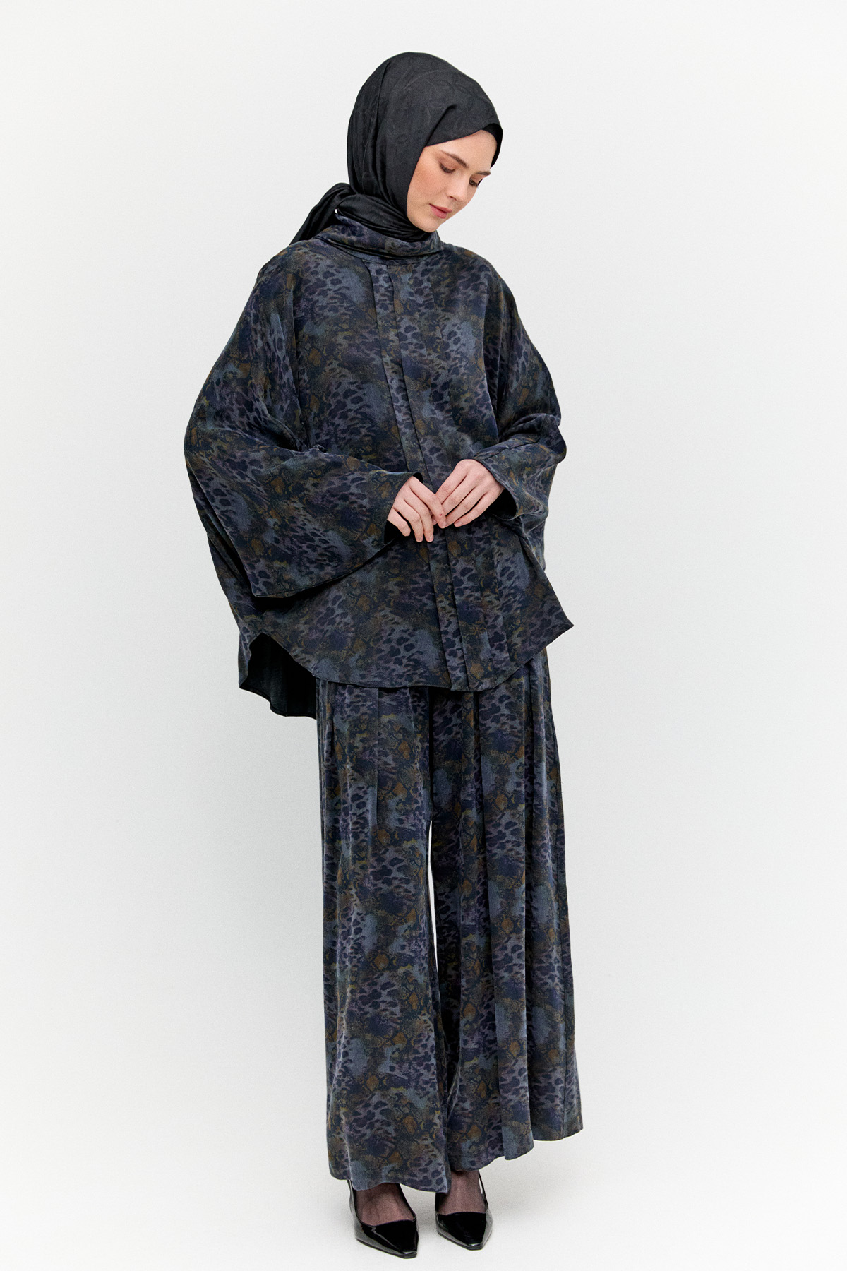 Yarasa Kol Desenli İkili Takım, Tesettür Giyim