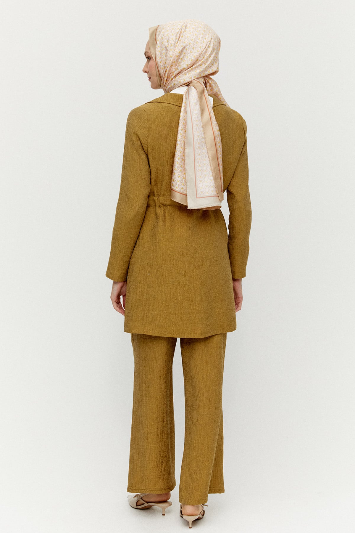 Kuşaklı Dokulu İkili Takım, Tesettür Giyim