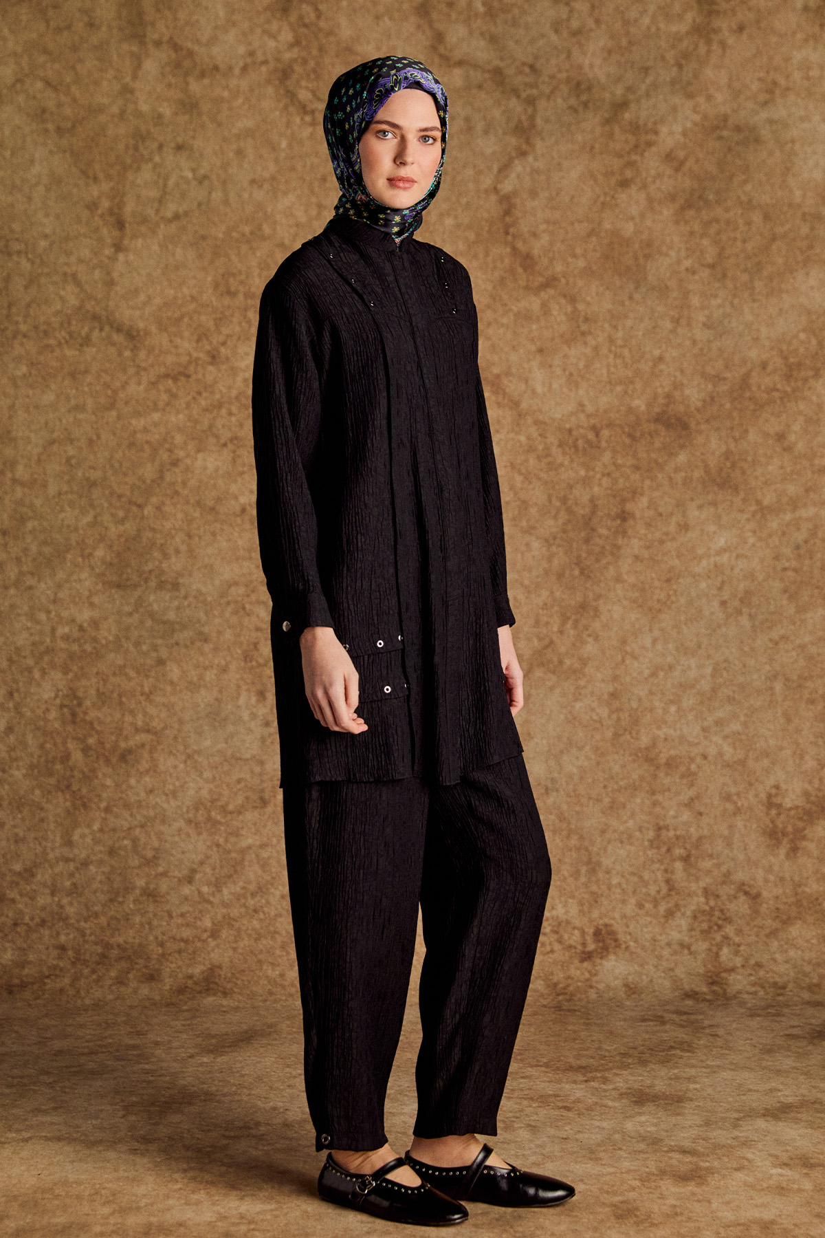 Kuşgözü Detaylı Dokulu İkili Takım