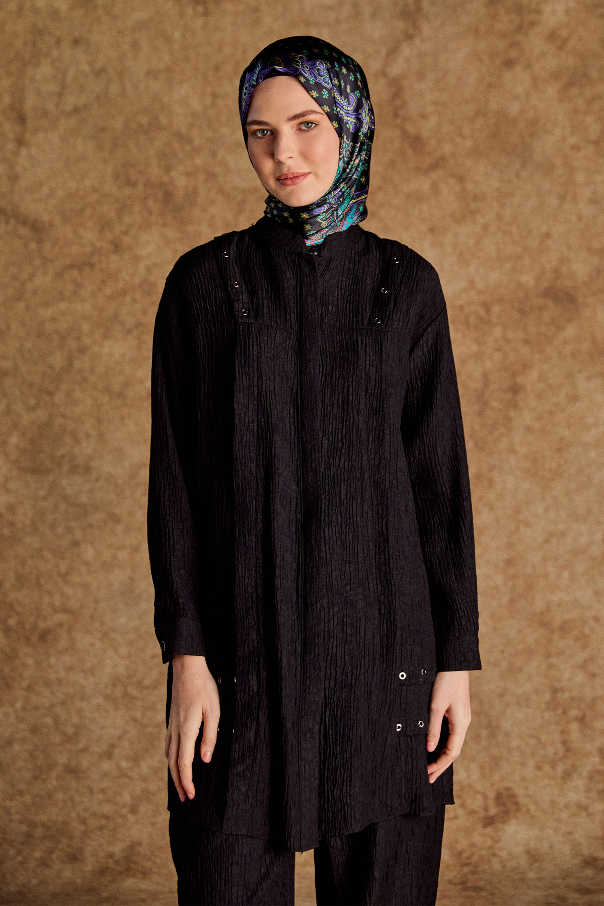 Kuşgözü Detaylı Dokulu İkili Takım