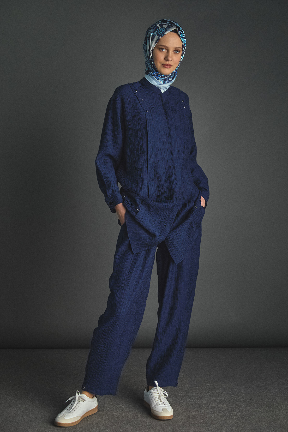 Kuşgözü Detaylı Dokulu İkili Takım