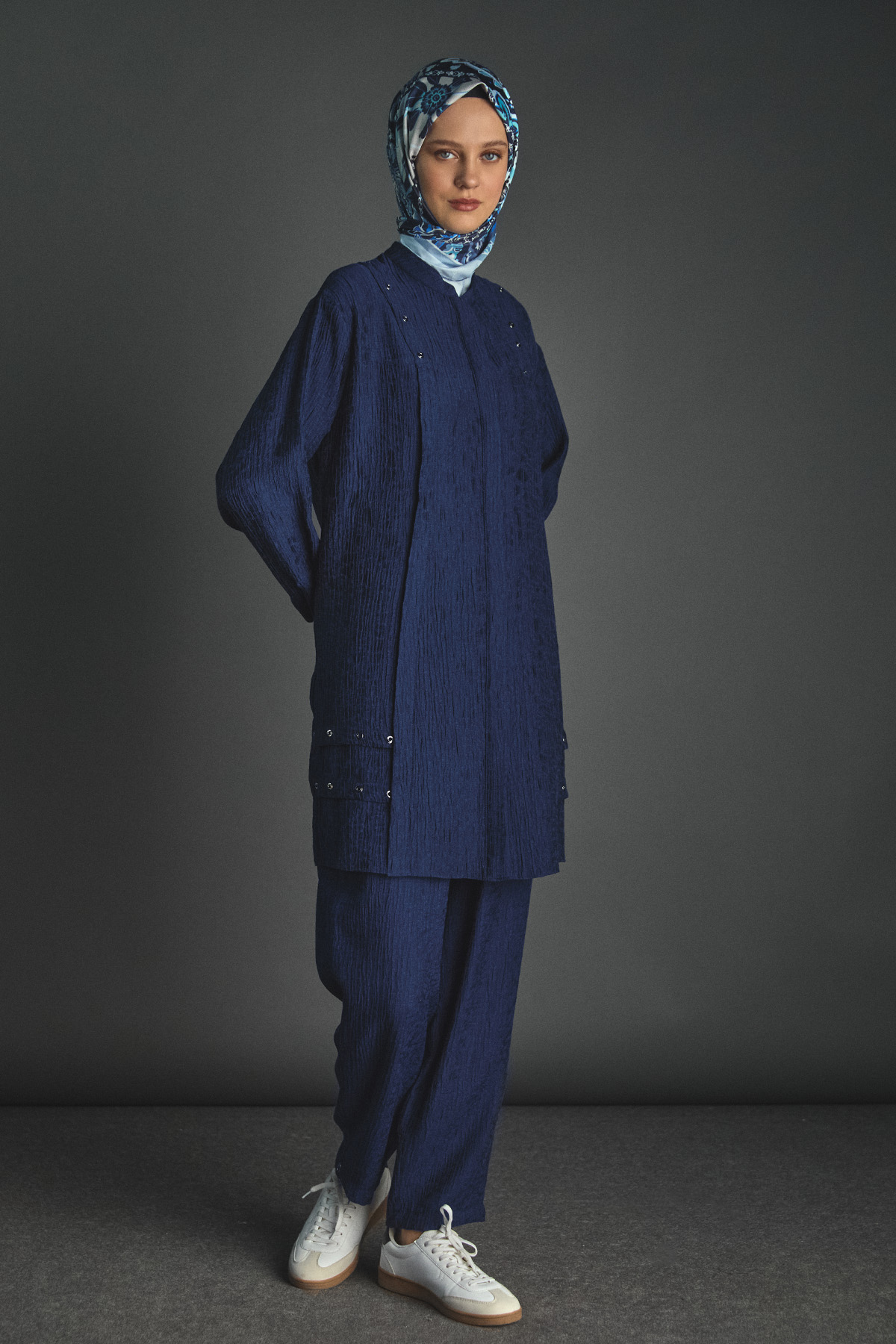 Kuşgözü Detaylı Dokulu İkili Takım