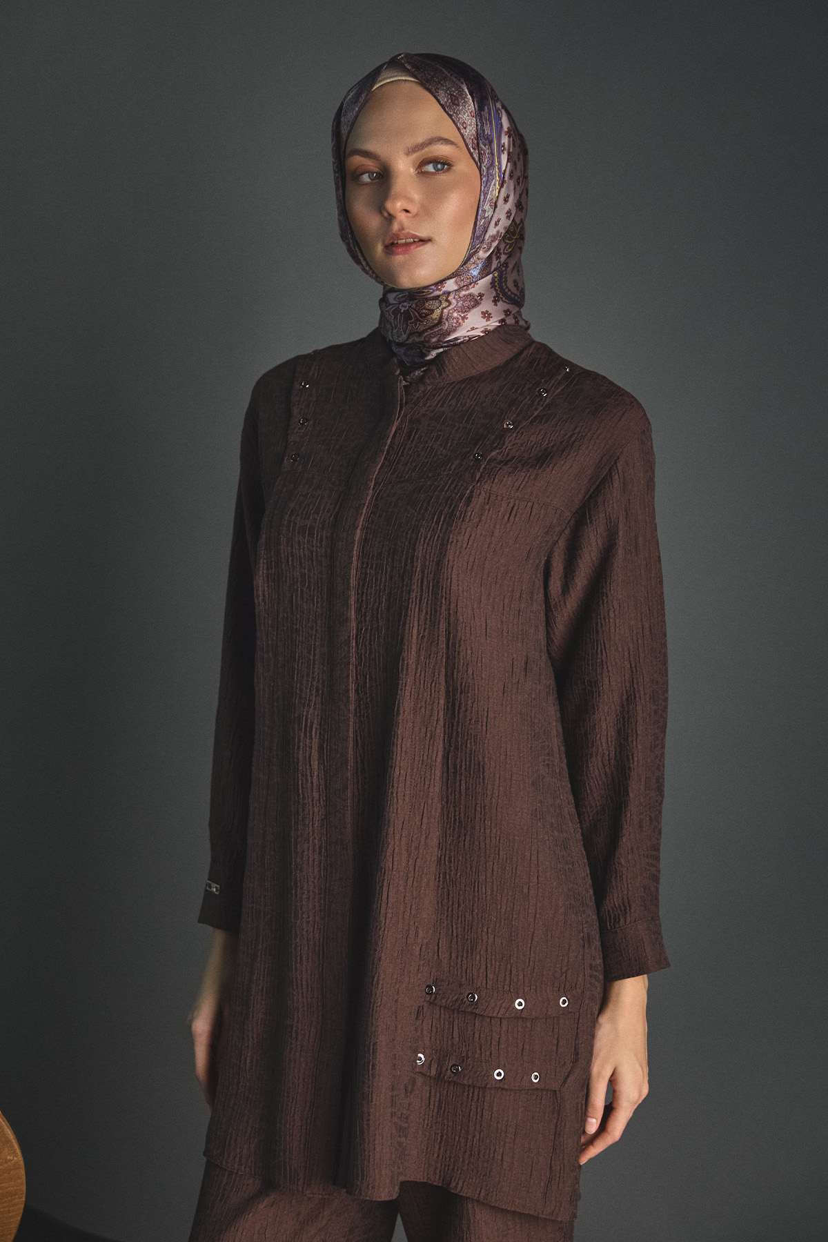 Kuşgözü Detaylı Dokulu İkili Takım