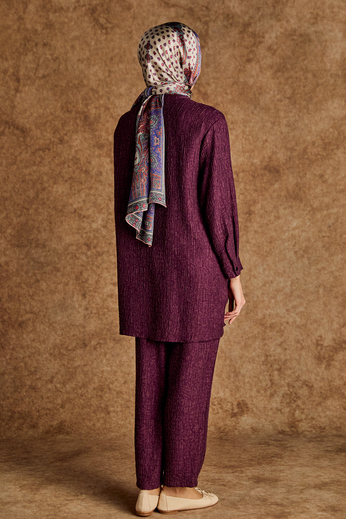 Kuşgözü Detaylı Dokulu İkili Takım