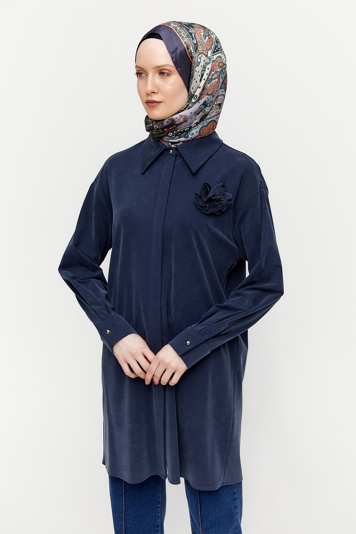 Broşlu Tunik