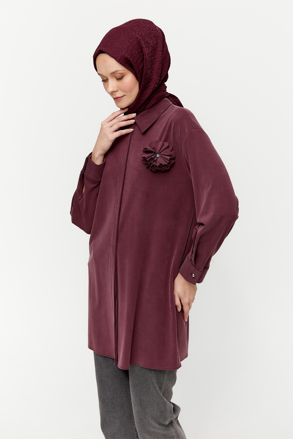 Broşlu Tunik