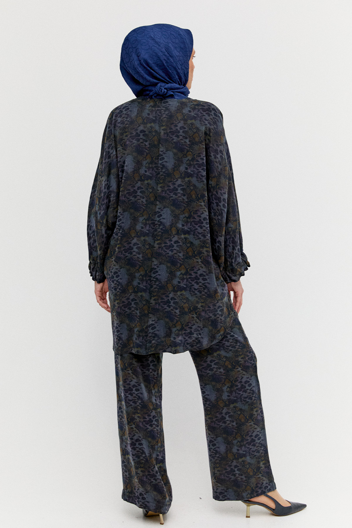 Desenli Lyocell İkili Takım, Tesettür Giyim