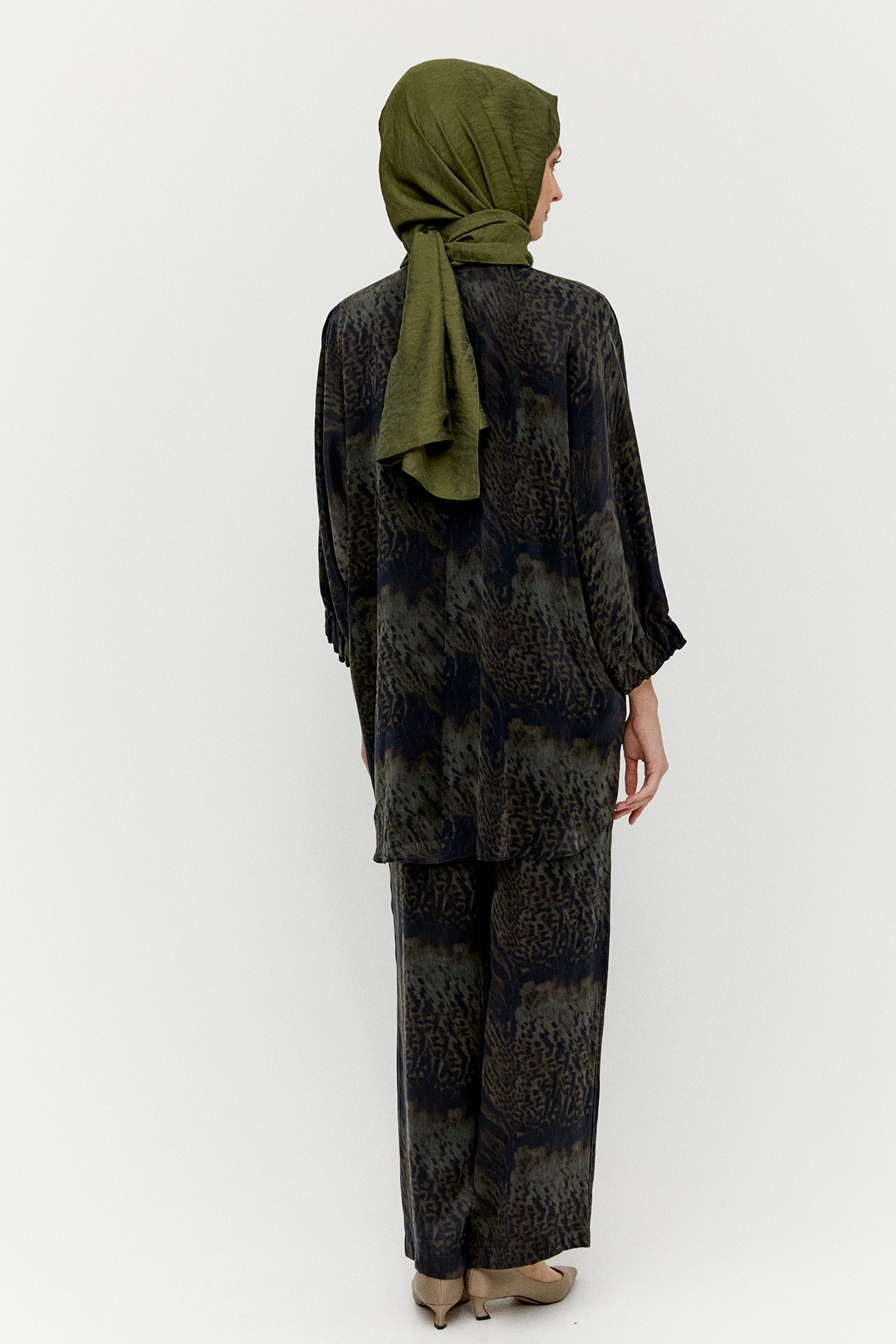 Desenli Lyocell İkili Takım