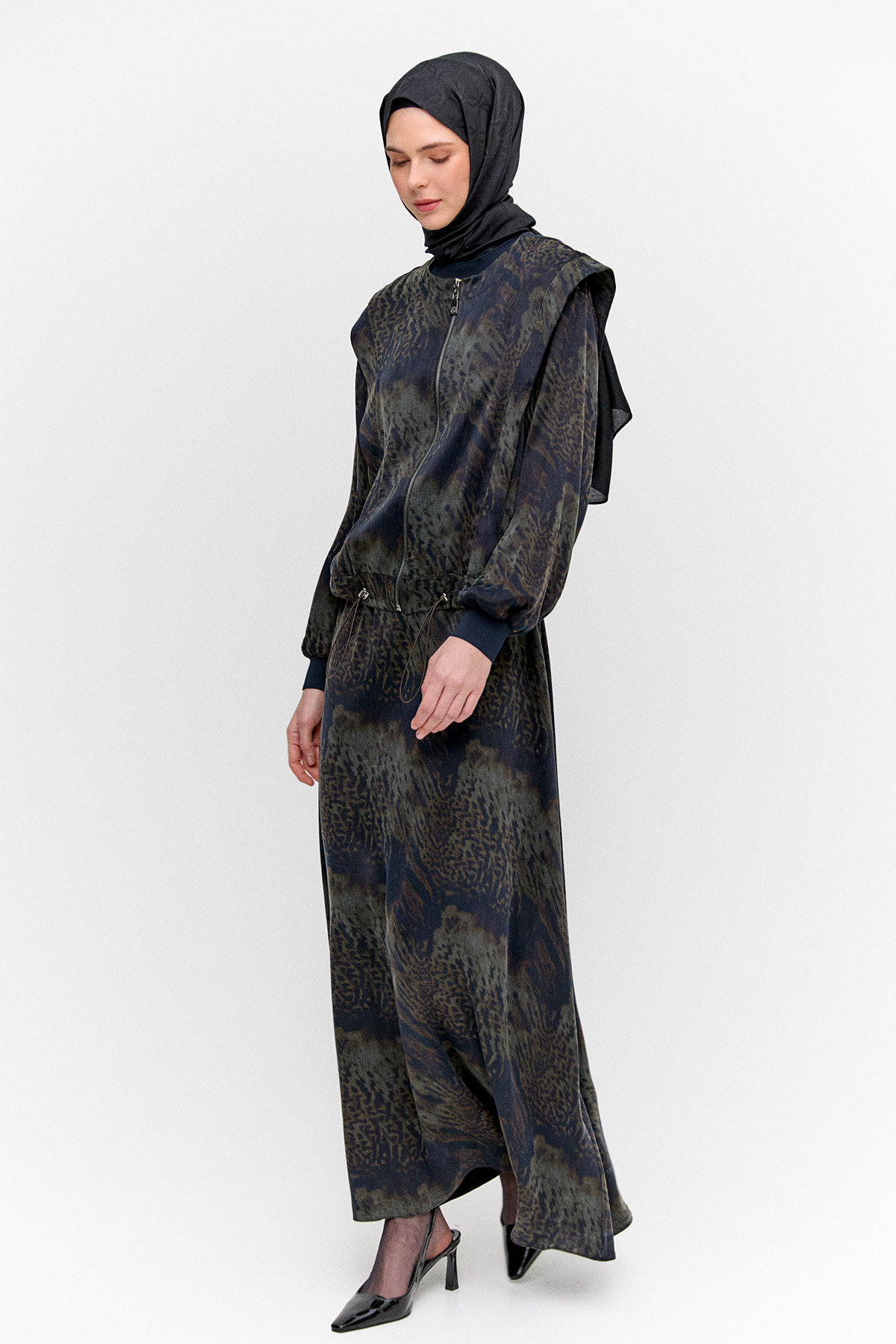 Yelekli Elbiseli İkili Takım, Tesettür Giyim