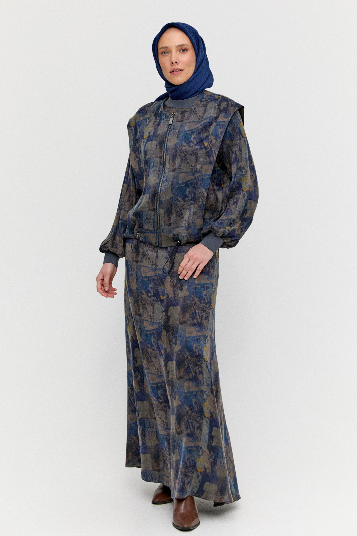 Yelekli Elbiseli İkili Takım, Tesettür Giyim