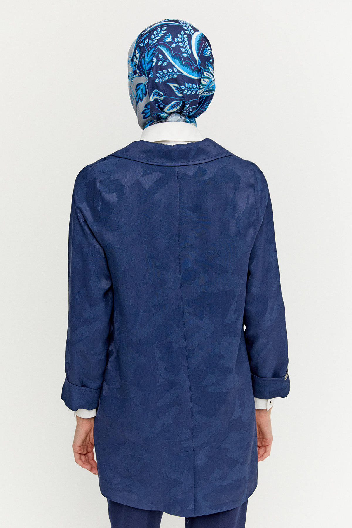 Desenli Mono Kapamalı Ceket