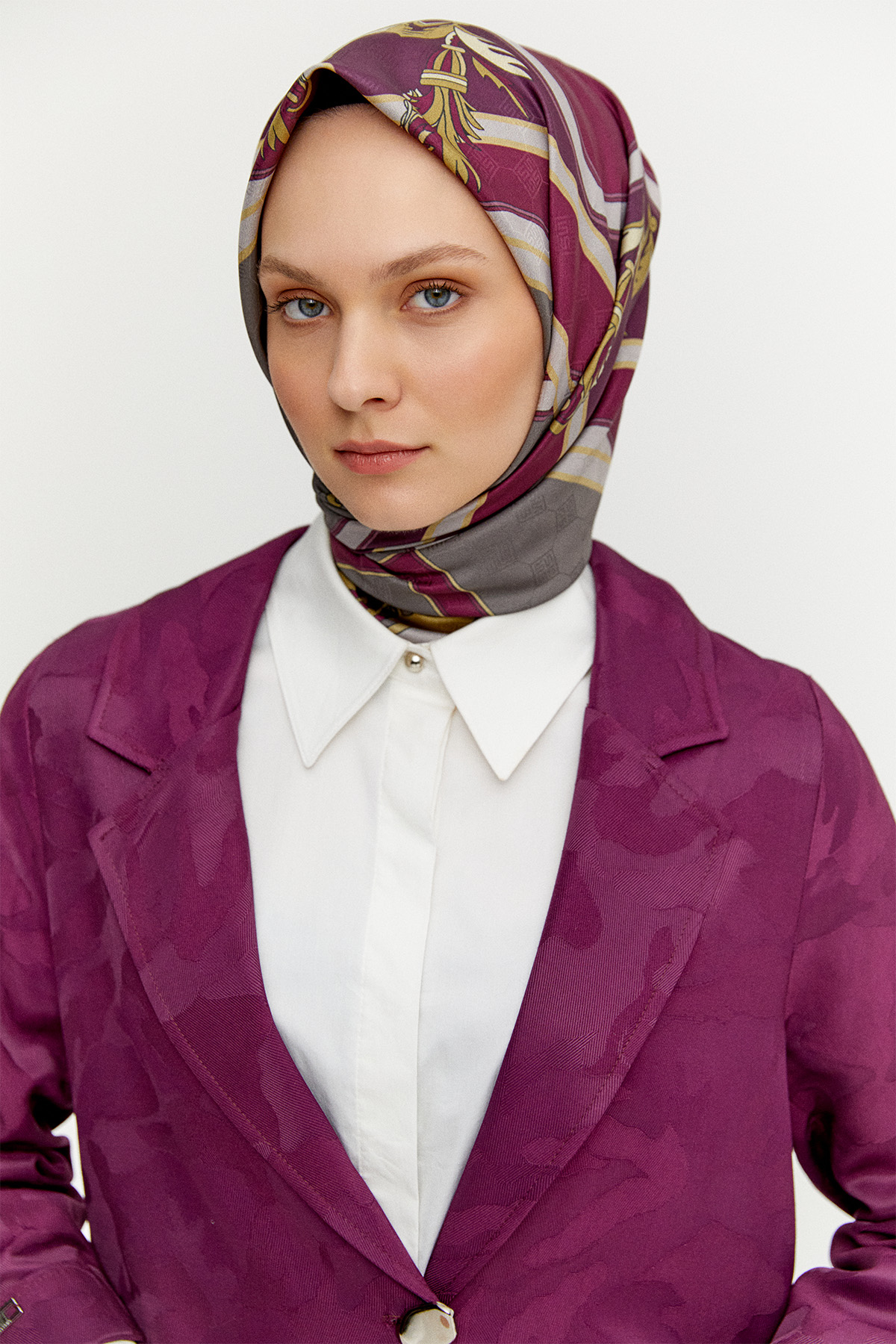 Desenli Mono Kapamalı Ceket