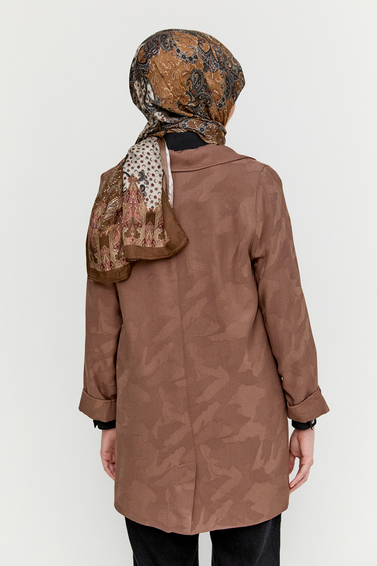 Desenli Mono Kapamalı Ceket, Tesettür Giyim