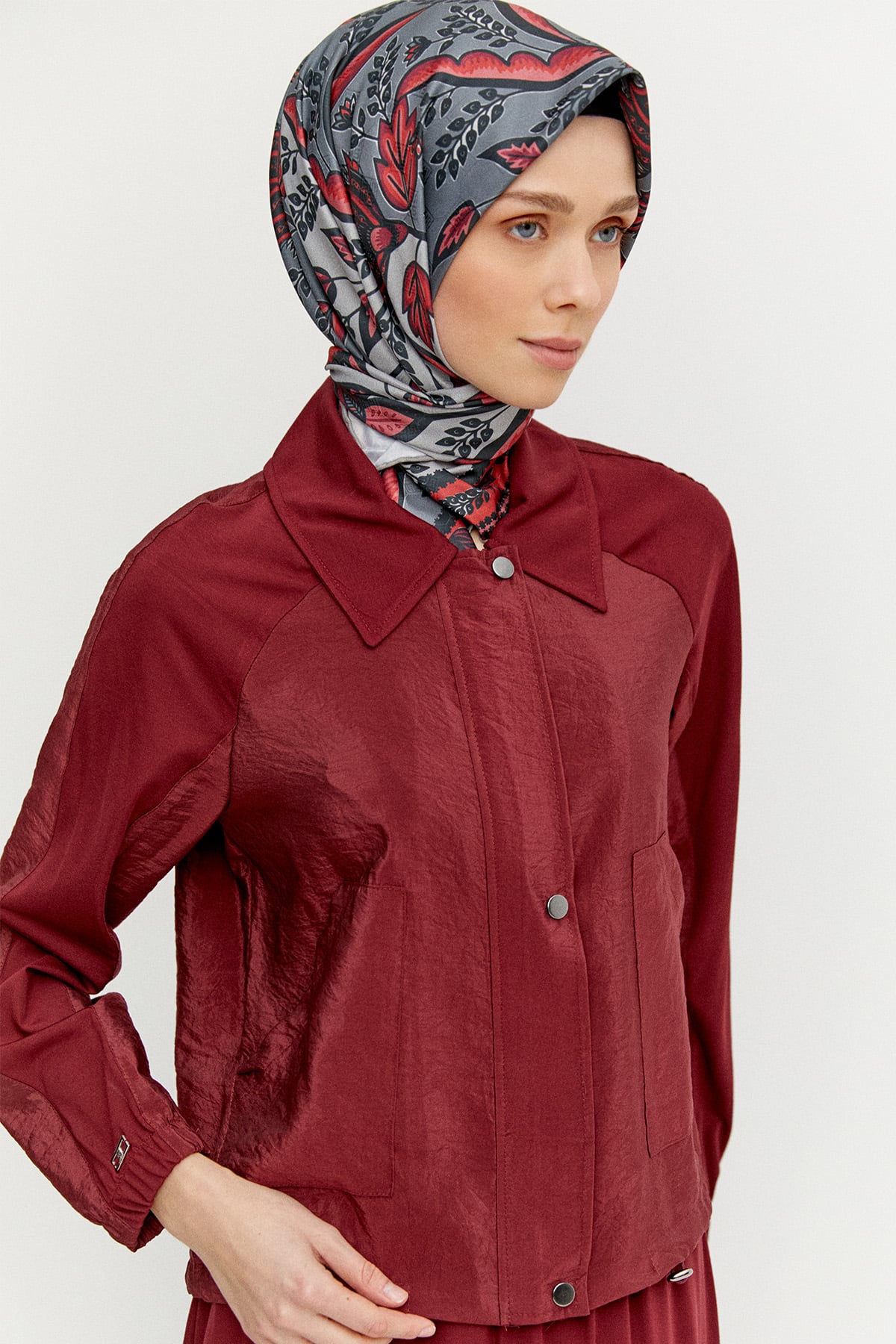 Şömiziye Yaka Çift Kumaş İkili Takım